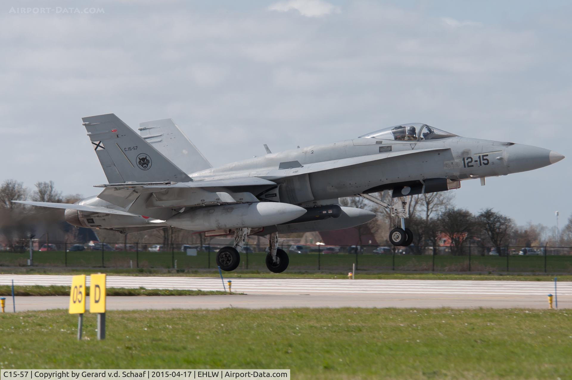 C15-57, McDonnell Douglas EF-18M Hornet C/N 0830/A578, Leeuwarden, April 2015