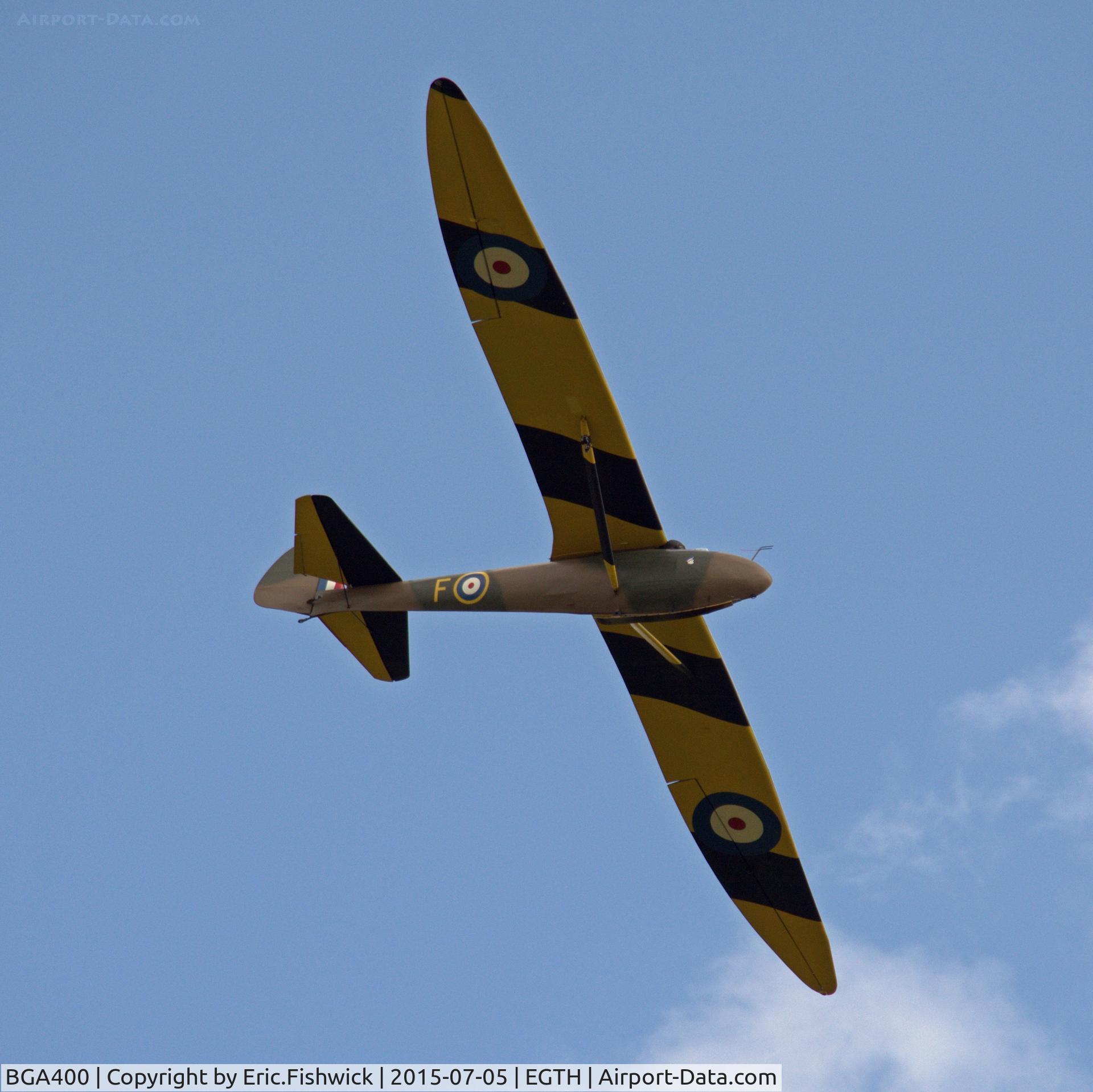 BGA400, Slingsby T-6 Kite 1 C/N 355A, 44. BGA400 - 'The Radar Kite' in display mode at the Shuttleworth Military Pagent Airshow, July 2015.