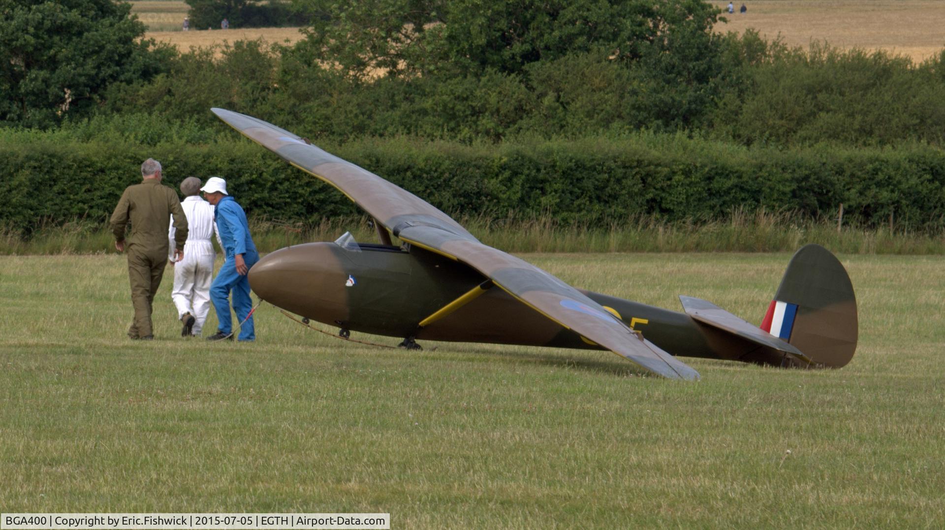 BGA400, Slingsby T-6 Kite 1 C/N 355A, 4. BGA400 after an excellent display at the Shuttleworth Military Pagent Airshow, July 2015.