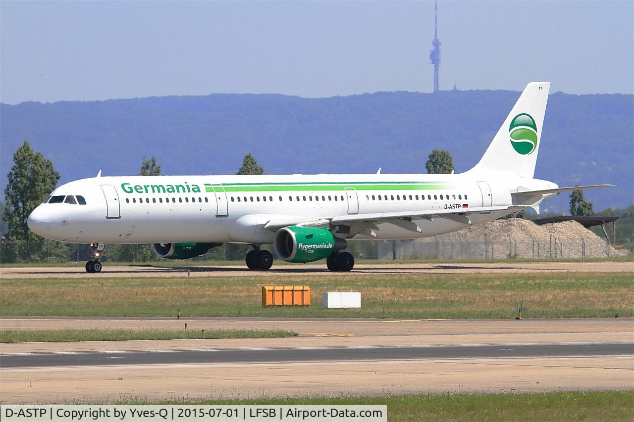 D-ASTP, 1997 Airbus A321-211 C/N 684, Airbus A321-211, Taxiing to holding point rwy 15, Bâle-Mulhouse-Fribourg airport (LFSB-BSL)