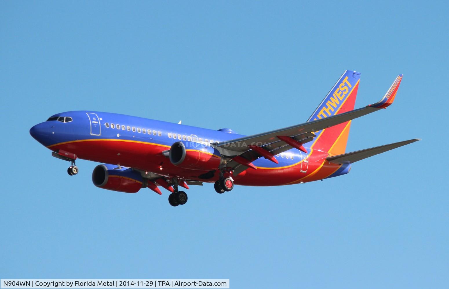 N904WN, 2008 Boeing 737-7H4 C/N 36616, Southwest