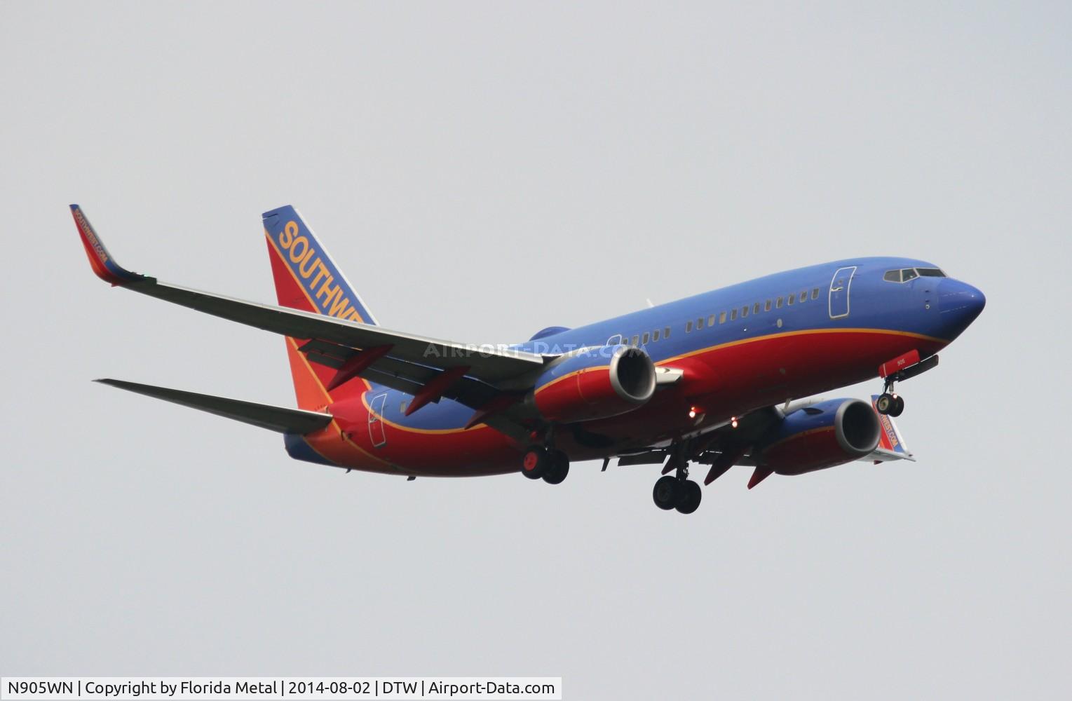 N905WN, 2008 Boeing 737-7H4 C/N 36617, Southwest