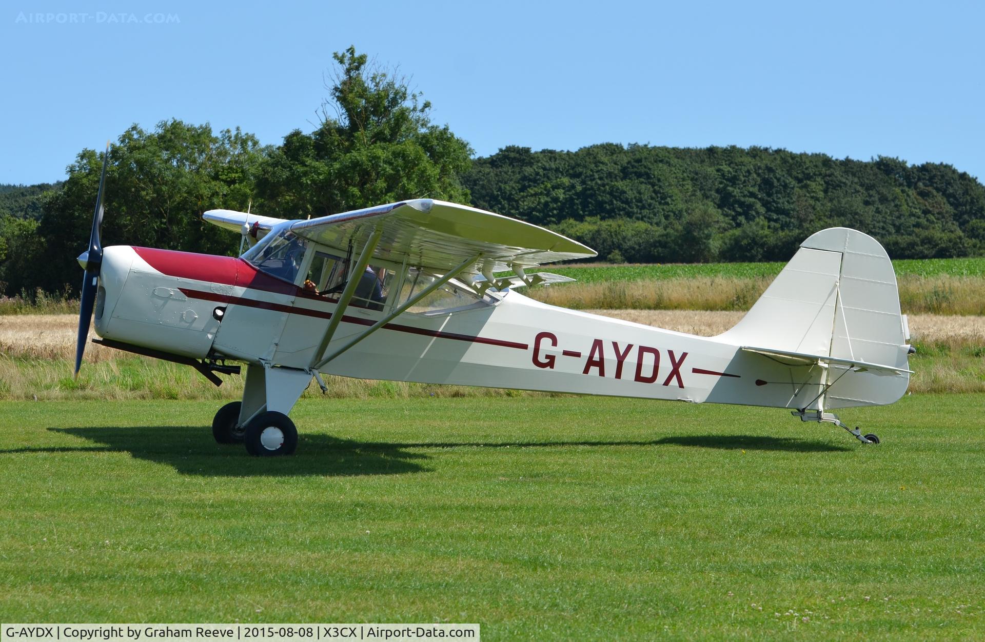 G-AYDX, 1968 Beagle A-61 Terrier 2 C/N B.647, About to depart from Northrepps.