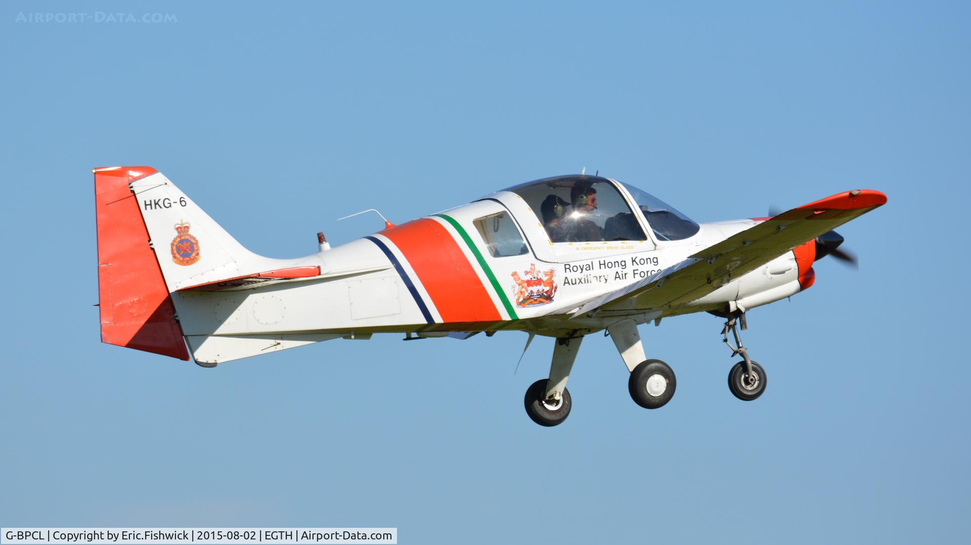 G-BPCL, 1977 Scottish Aviation Bulldog Series 120 Model 128 C/N BH120/393, 42. G-BPCL departing The Shuttleworth Wings and Wheels Airshow, Aug. 2015.