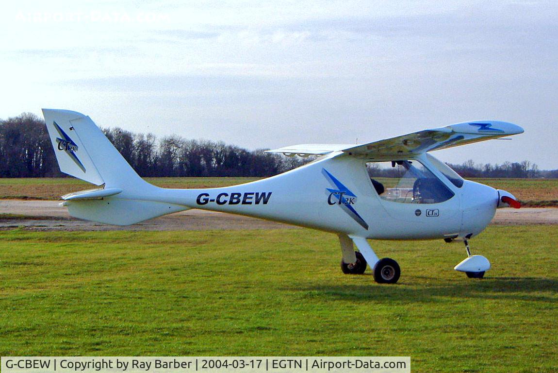 G-CBEW, 2001 Flight Design CT2K C/N 01.08.02.23, Flight Design CT-2K [01.08.02.23] Enstone~G 17/03/2004. Shown here with nose wheel spat.