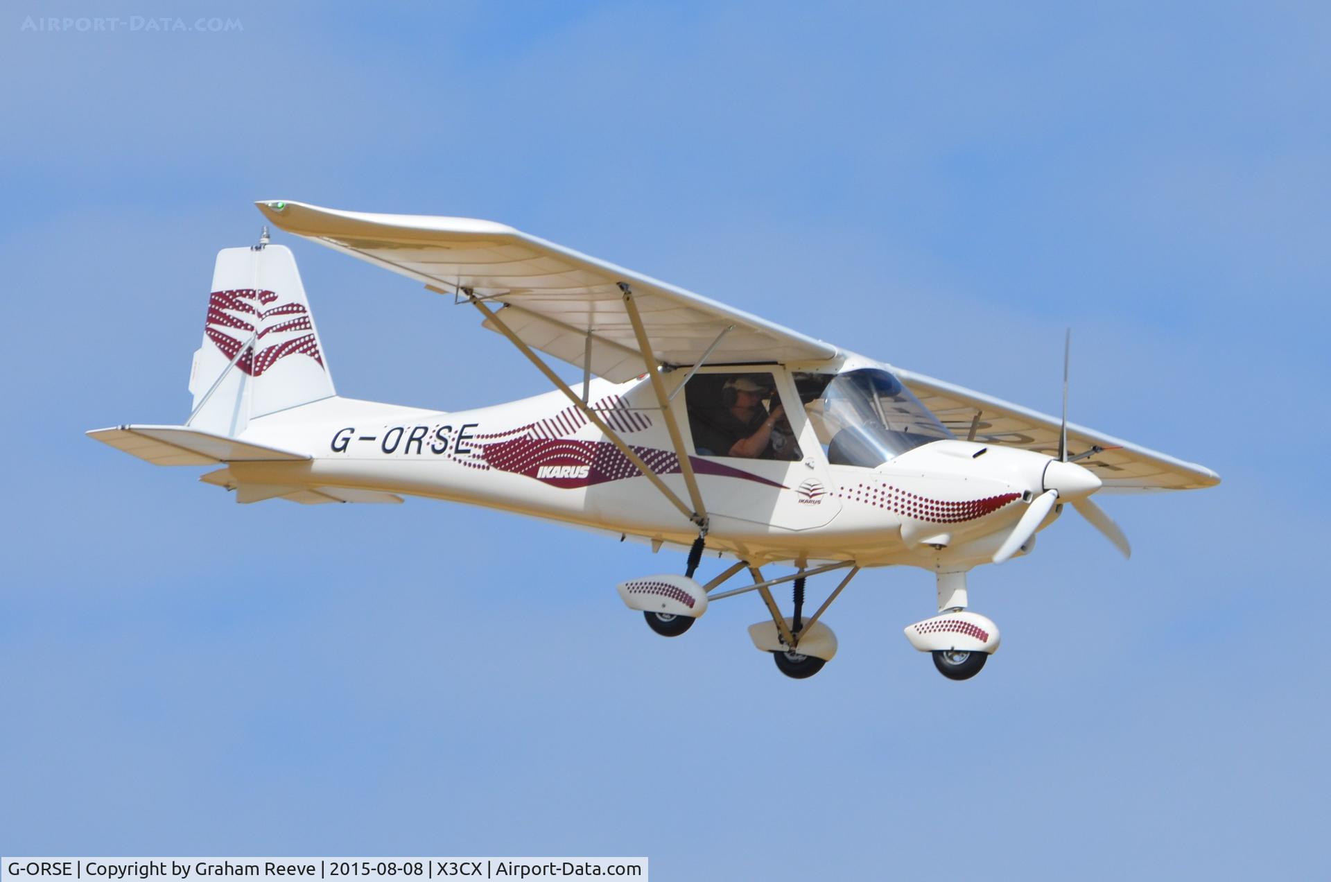 G-ORSE, 2015 Comco Ikarus C42 FB100 Bravo C/N 1504-7386, Landing at Northrepps.