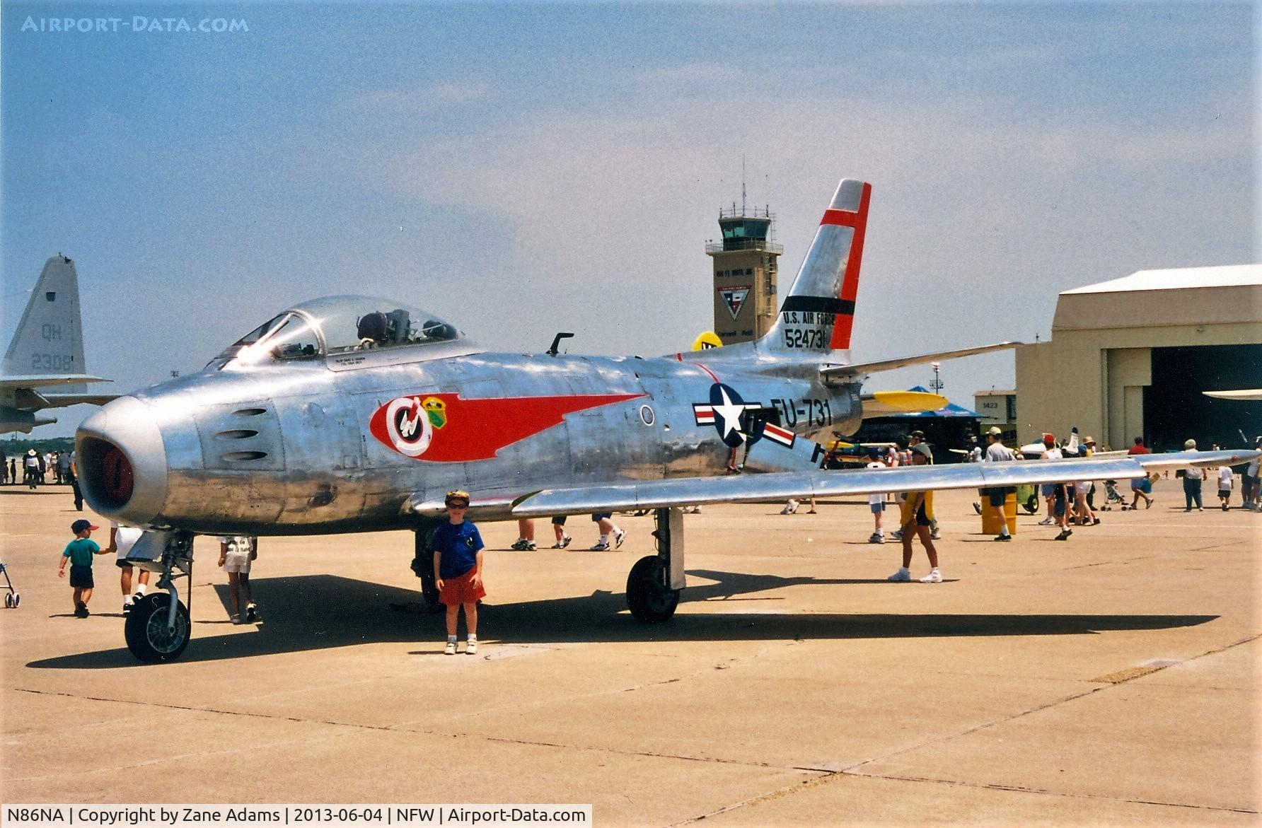 N86NA, 1952 North American F-86F Sabre C/N 191-427 (52-4731), Texas Air Command F-86 at the 1996 (?) Carswell (Navy Fort Worth) Airshow.