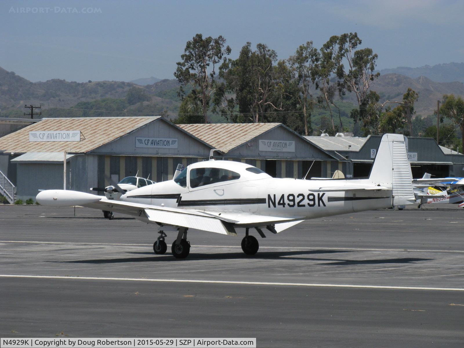N4929K, 1949 Ryan Navion A C/N NAV-4-1929, 1949 Ryan NAVION A, Continental E225 listed, tip tanks, other mods, beautiful appearance for a 66 year-old, short landing roll with flaps Rwy 22