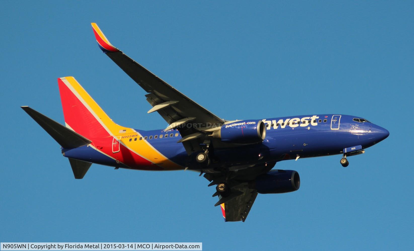 N905WN, 2008 Boeing 737-7H4 C/N 36617, Southwest