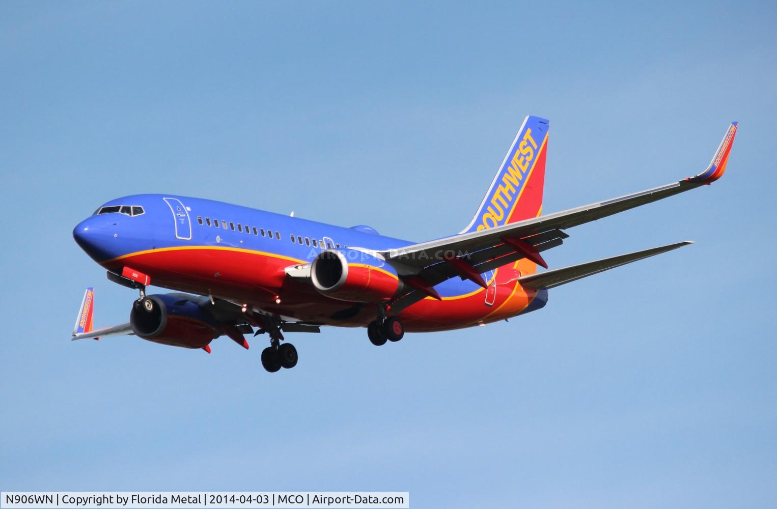 N906WN, 2008 Boeing 737-7H4 C/N 36887, Southwest