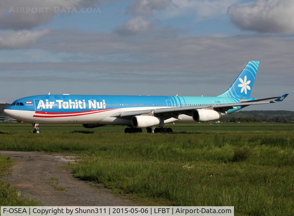 F-OSEA, 2001 Airbus A340-313 C/N 438, Taxiing for departure...