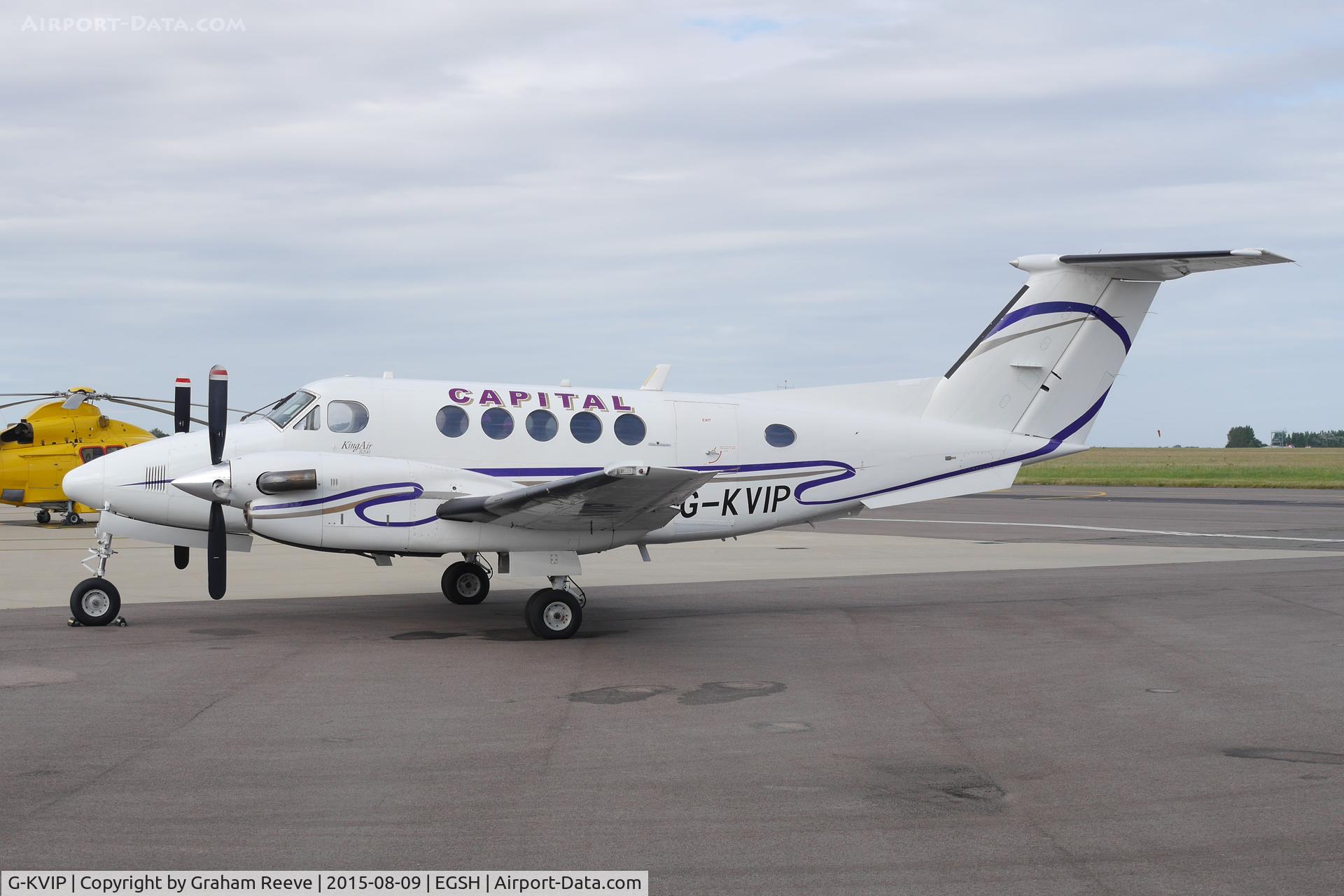 G-KVIP, 1979 Beech 200 Super King Air C/N BB-487, Parked at Norwich.