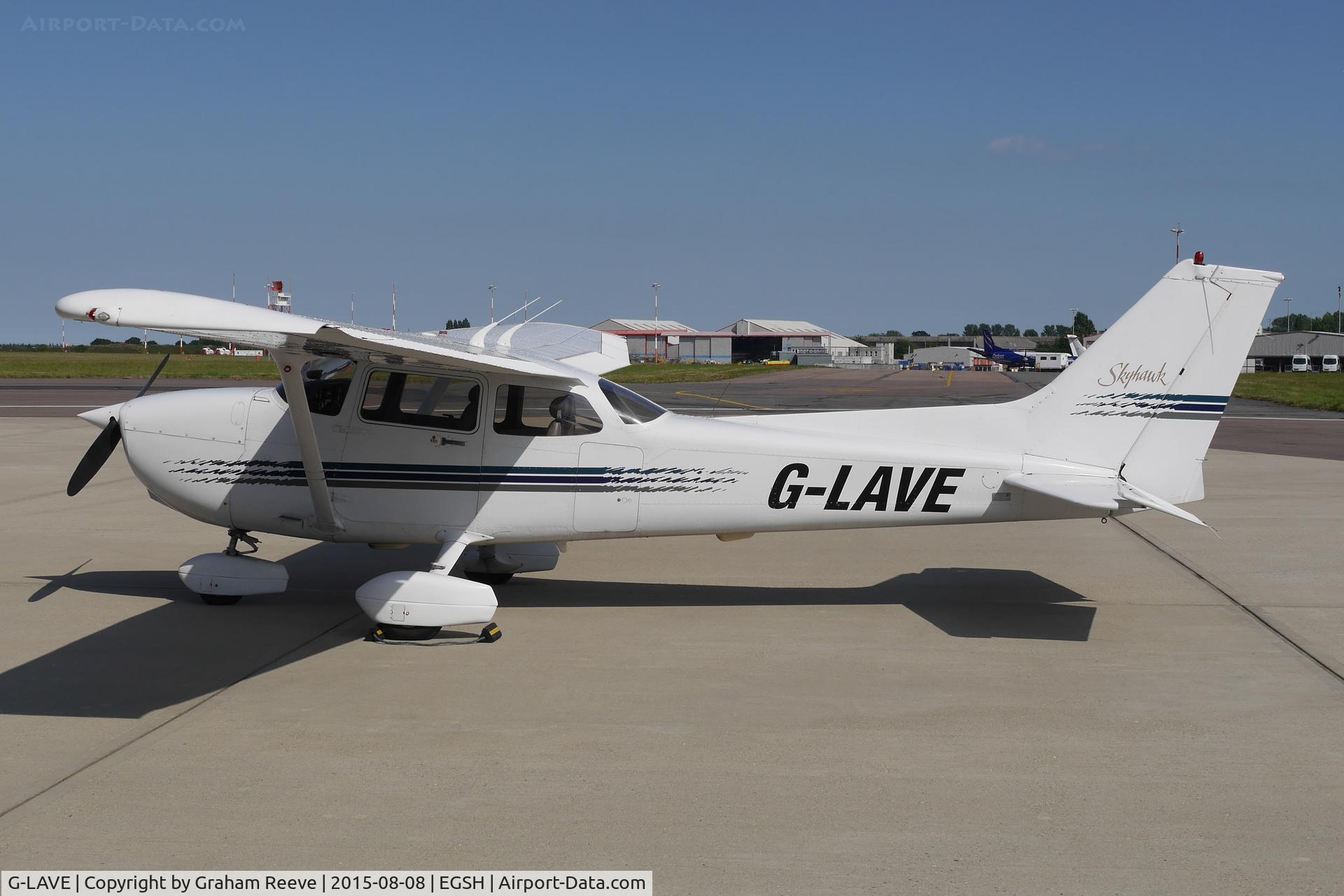 G-LAVE, 1999 Cessna 172R Skyhawk C/N 17280663, Parked at Norwich.