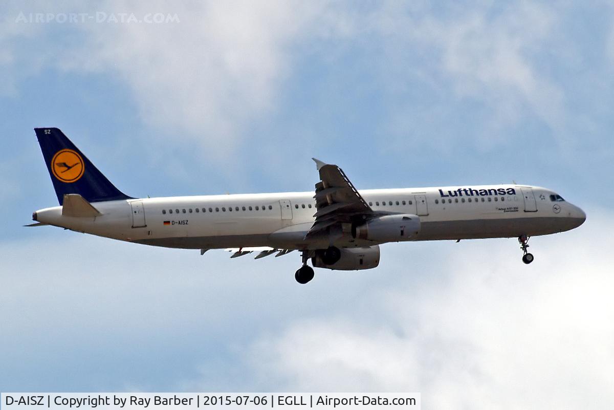 D-AISZ, 2009 Airbus A321-231 C/N 4085, Airbus A321-231 [4085] (Lufthansa) Home~G 06/07/2015. On approach 27L.