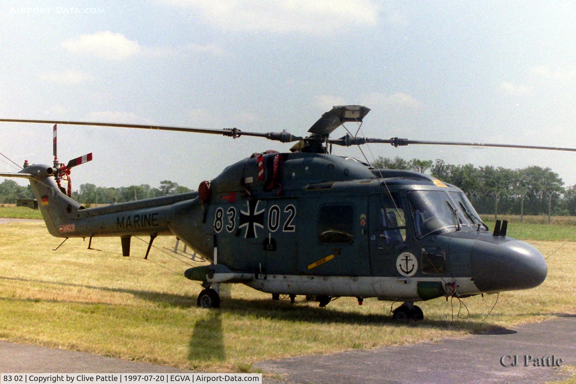 83 02, Westland Super Lynx Mk.88A C/N 422, Pictured at RIAT RAF Fairford EGVA 1997 whilst serving with the German Navy (Marineflieger) MFG-3