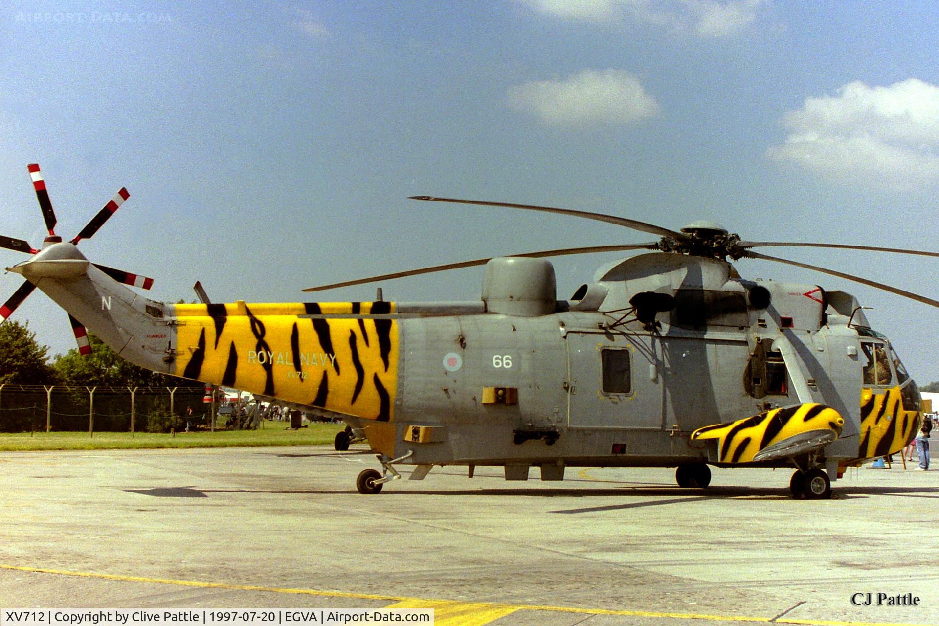 XV712, 1972 Westland Sea King HAS.6 C/N WA683, Pictured at RIAT RAF Fairford EGVA 1997 whilst serving with the RN 814 NAS Coded 266-N