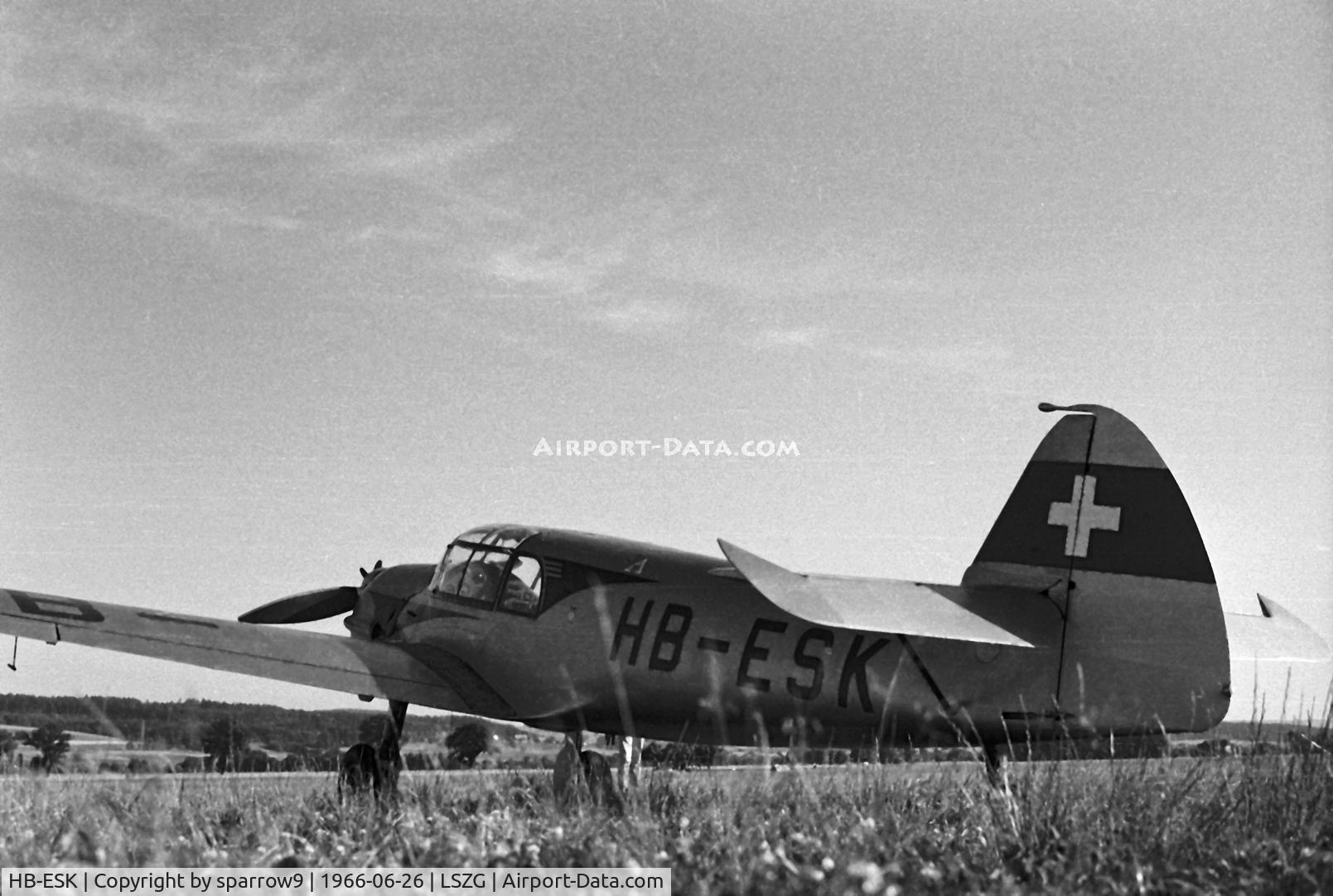 HB-ESK, 1942 Messerschmitt Bf-108D-1 Taifun C/N 3059, bygone times