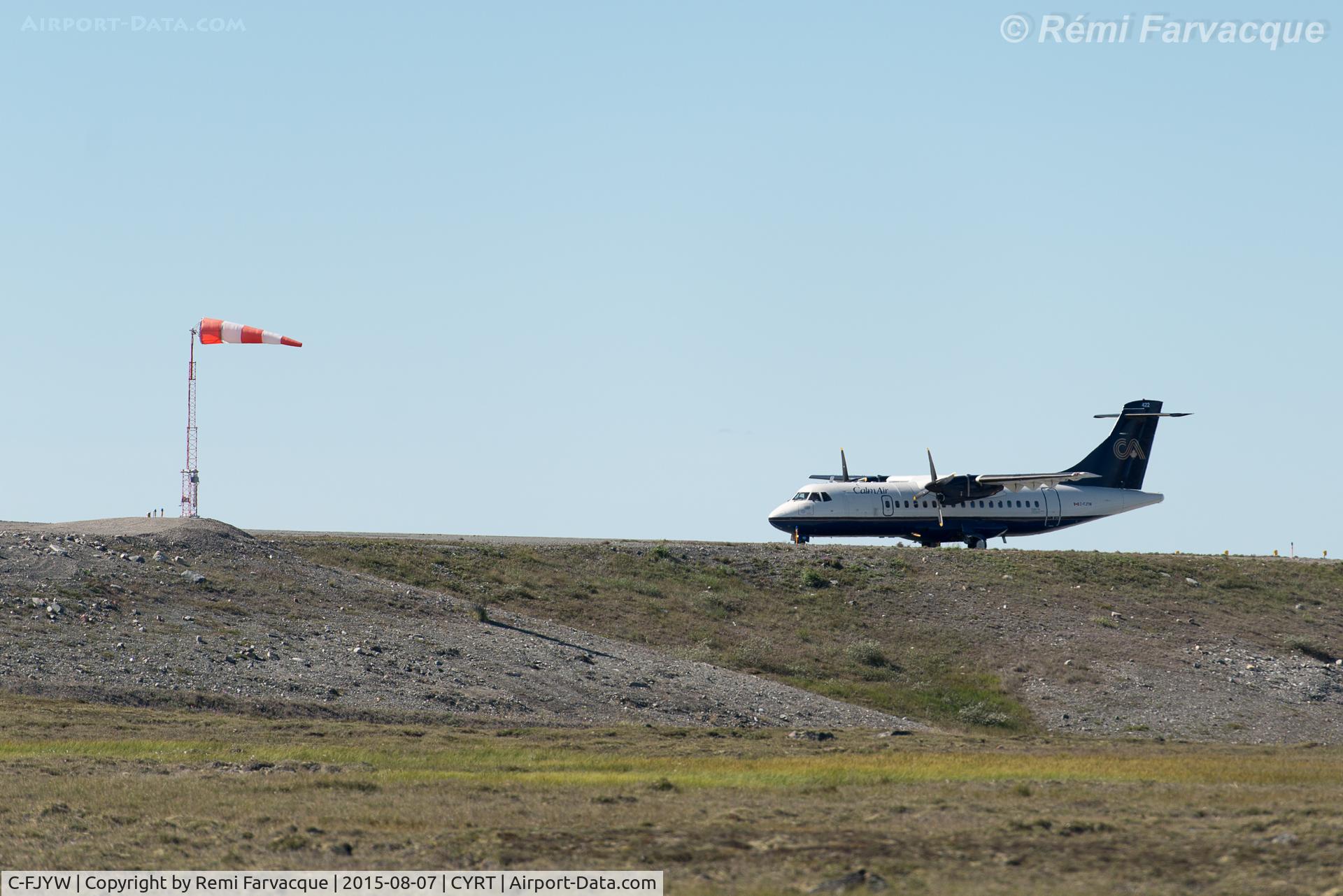 C-FJYW, 1991 ATR 42-300 C/N 235, Take-off eastward into the wind @ 1407h.