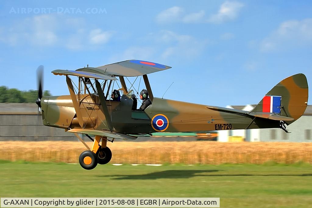 G-AXAN, 1943 De Havilland DH-82A Tiger Moth II C/N 85951, Welcome visitor
