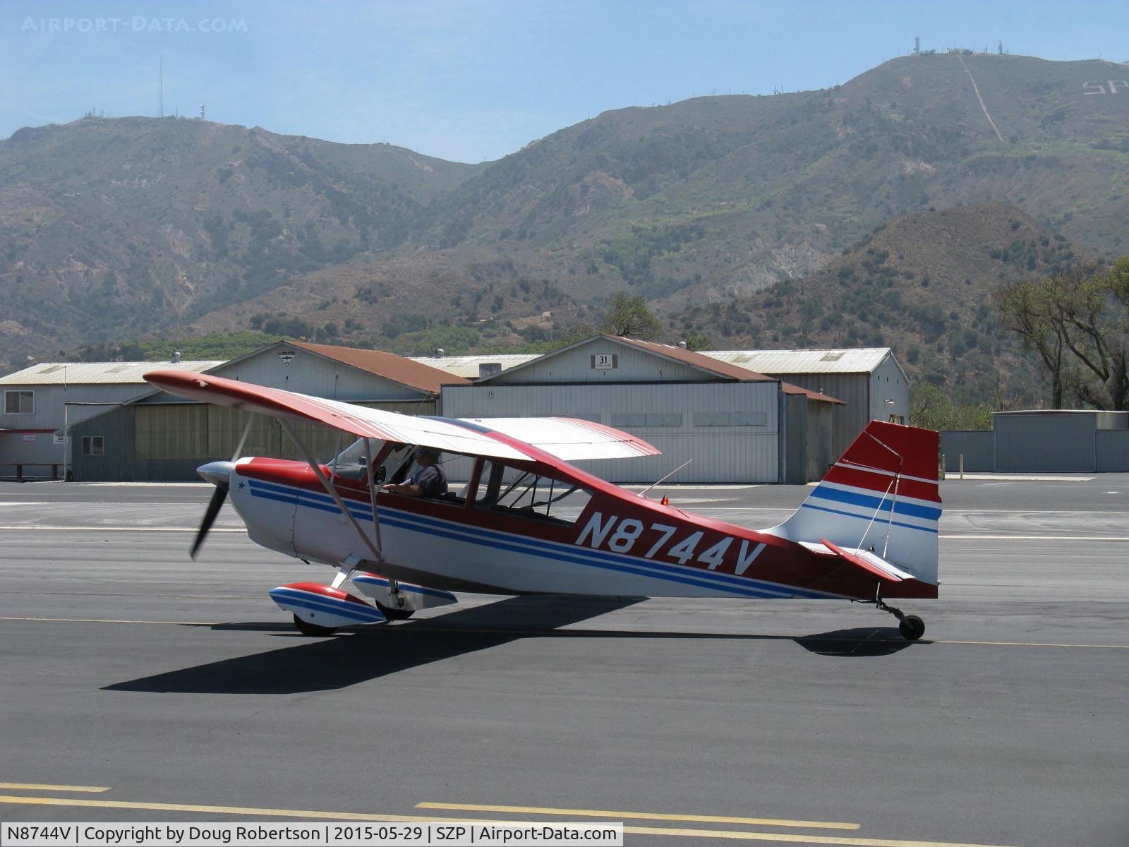 N8744V, 1975 Bellanca 7GCBC C/N 851-75, 1975 Bellanca 7GCBC CITABRIA, Lycoming O-320-A2B 150 Hp, taxi