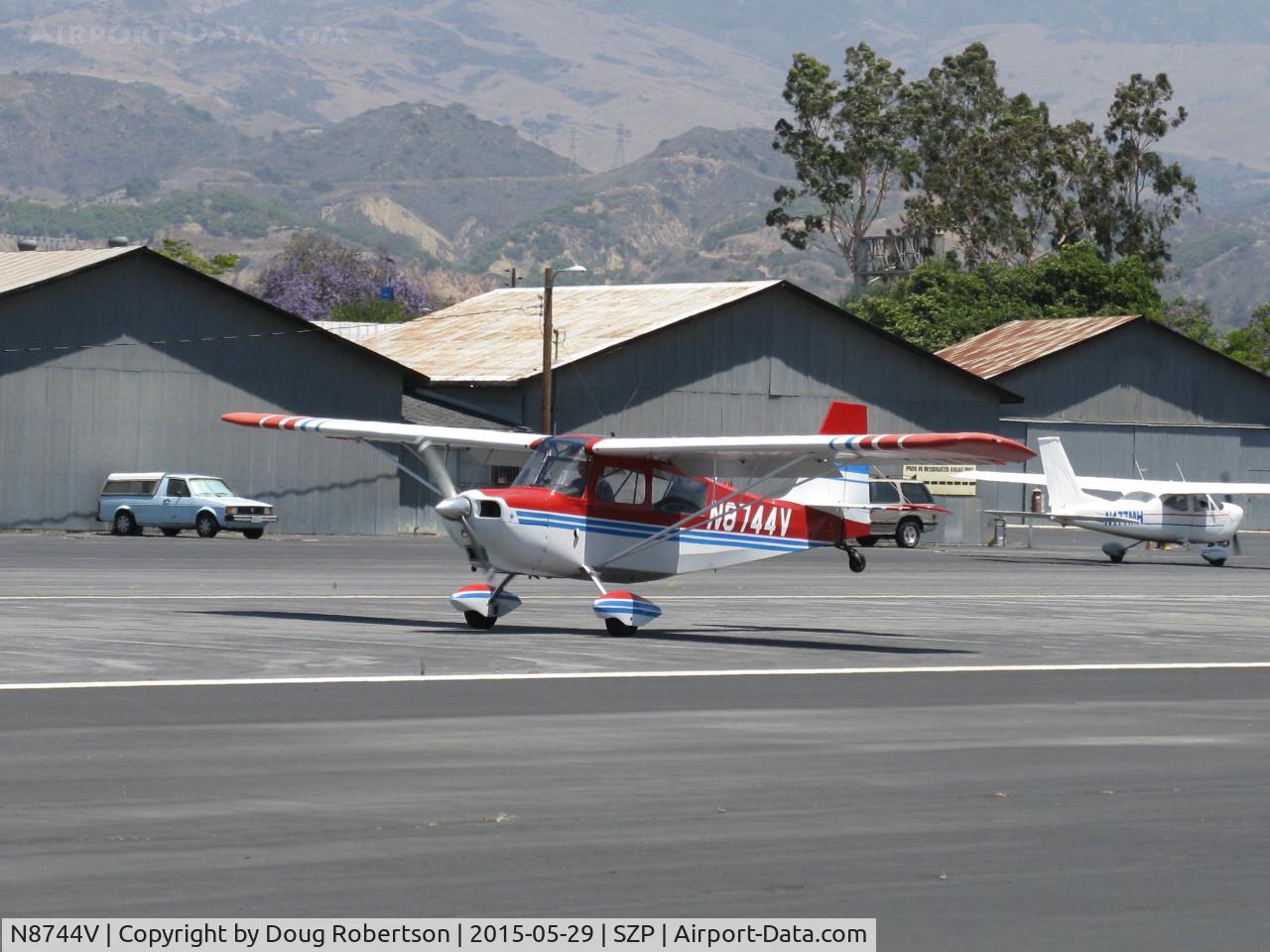 N8744V, 1975 Bellanca 7GCBC C/N 851-75, 1975 Bellanca 7GCBC CITABRIA, Lycoming O-320-A2B 150 Hp, takeoff roll Rwy 22