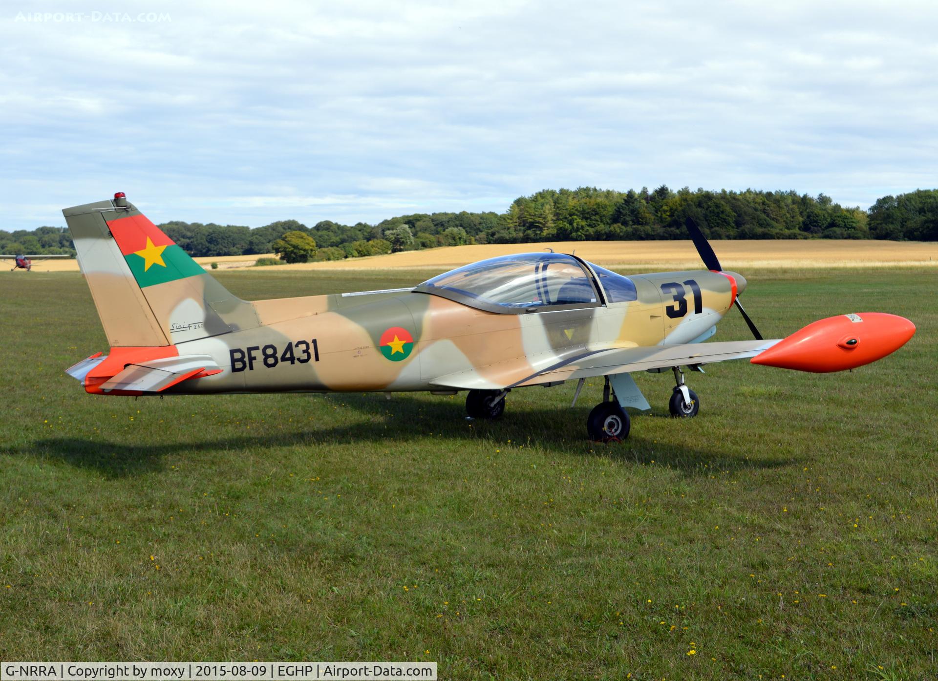 G-NRRA, 1968 SIAI-Marchetti SF-260W Warrior C/N 116, SIAI-Marchetti SF-260W Warrior painted in Burkina Faso markings as BF8431 at Popham. Ex F-GOBF.