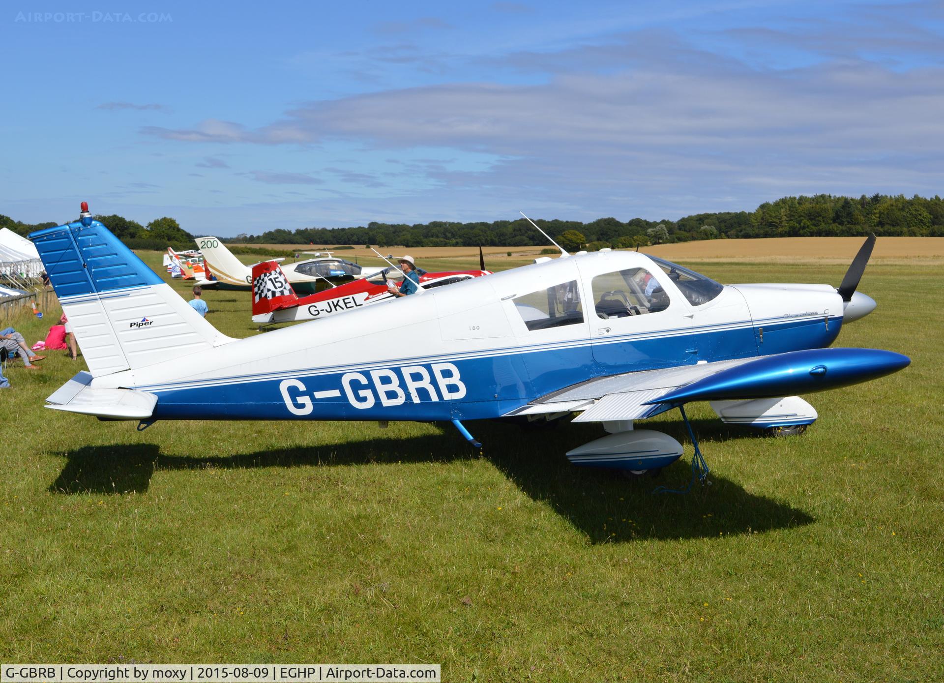 G-GBRB, 1965 Piper PA-28-180 Cherokee C/N 28-2583, Cherokee at Popham. Ex N8381W.
