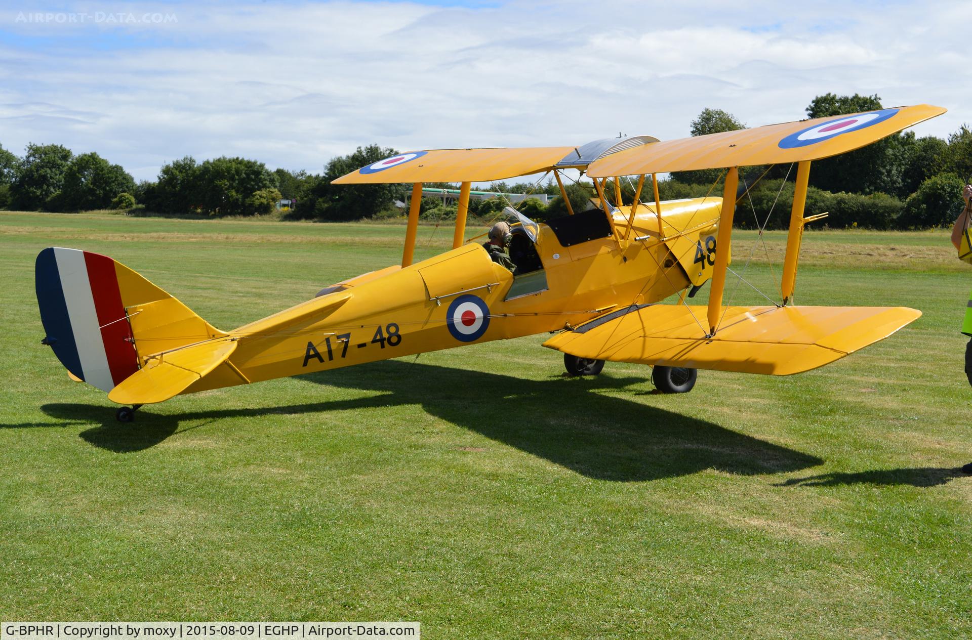 G-BPHR, 1940 De Havilland Australia DH-82A Tiger Moth C/N DHA45, Tiger Moth at Popham. Marked as RAAF serial A17-48. Ex N48DH.