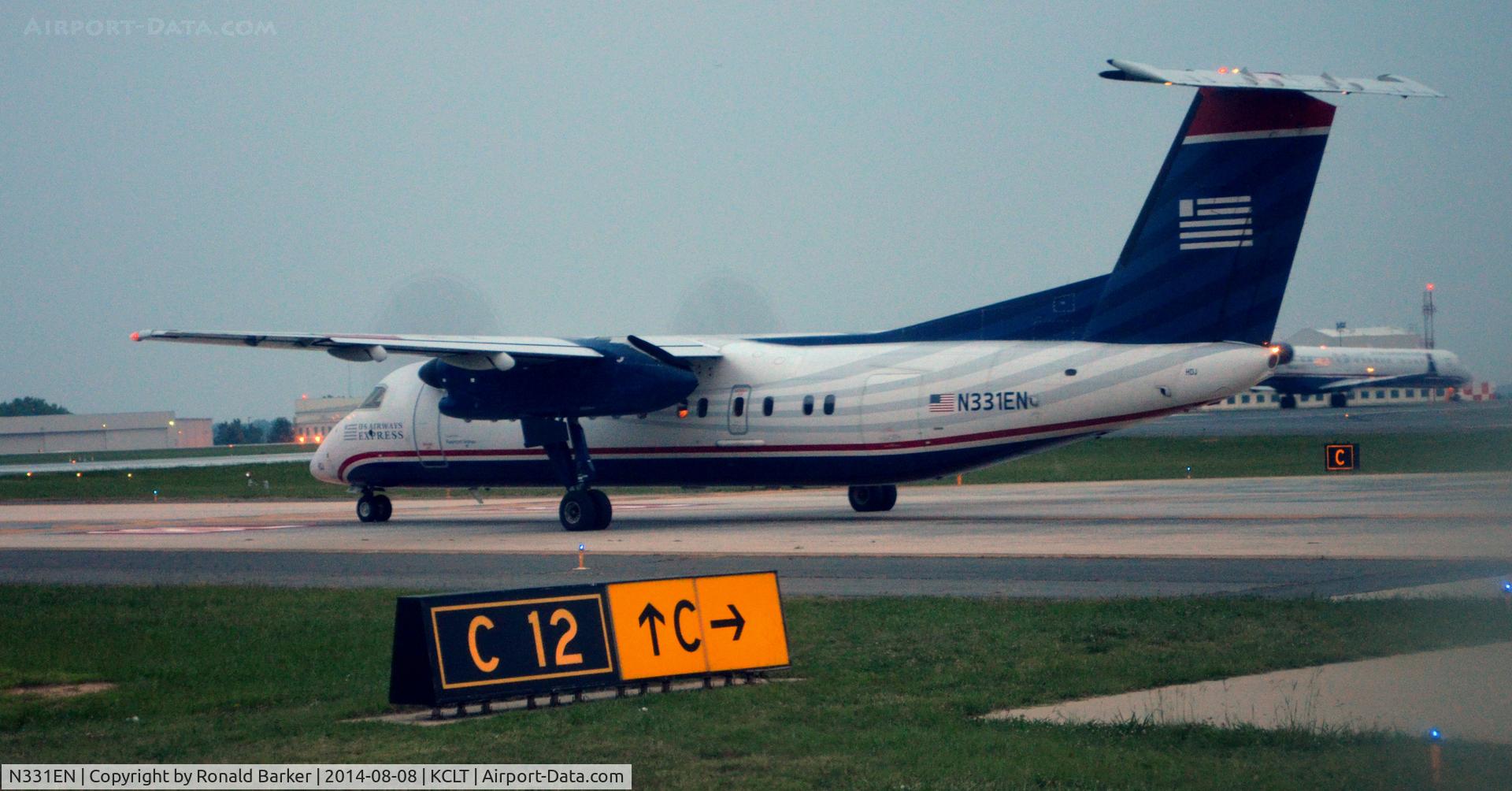 N331EN, 1991 De Havilland Canada DHC-8-311 Dash 8 C/N 279, Taxi CLT