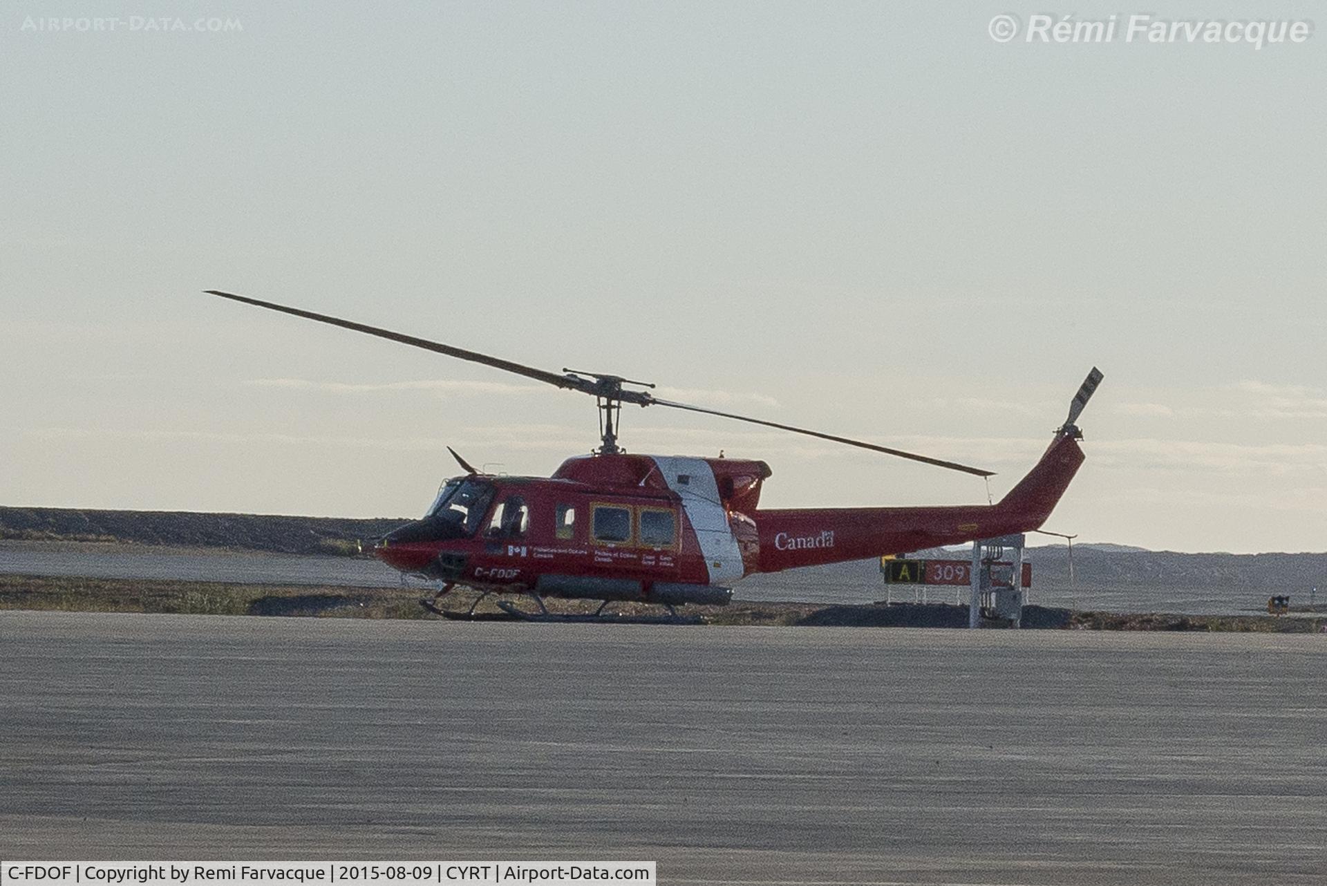 C-FDOF, 1972 Bell 212 C/N 30536, Parked for the night.