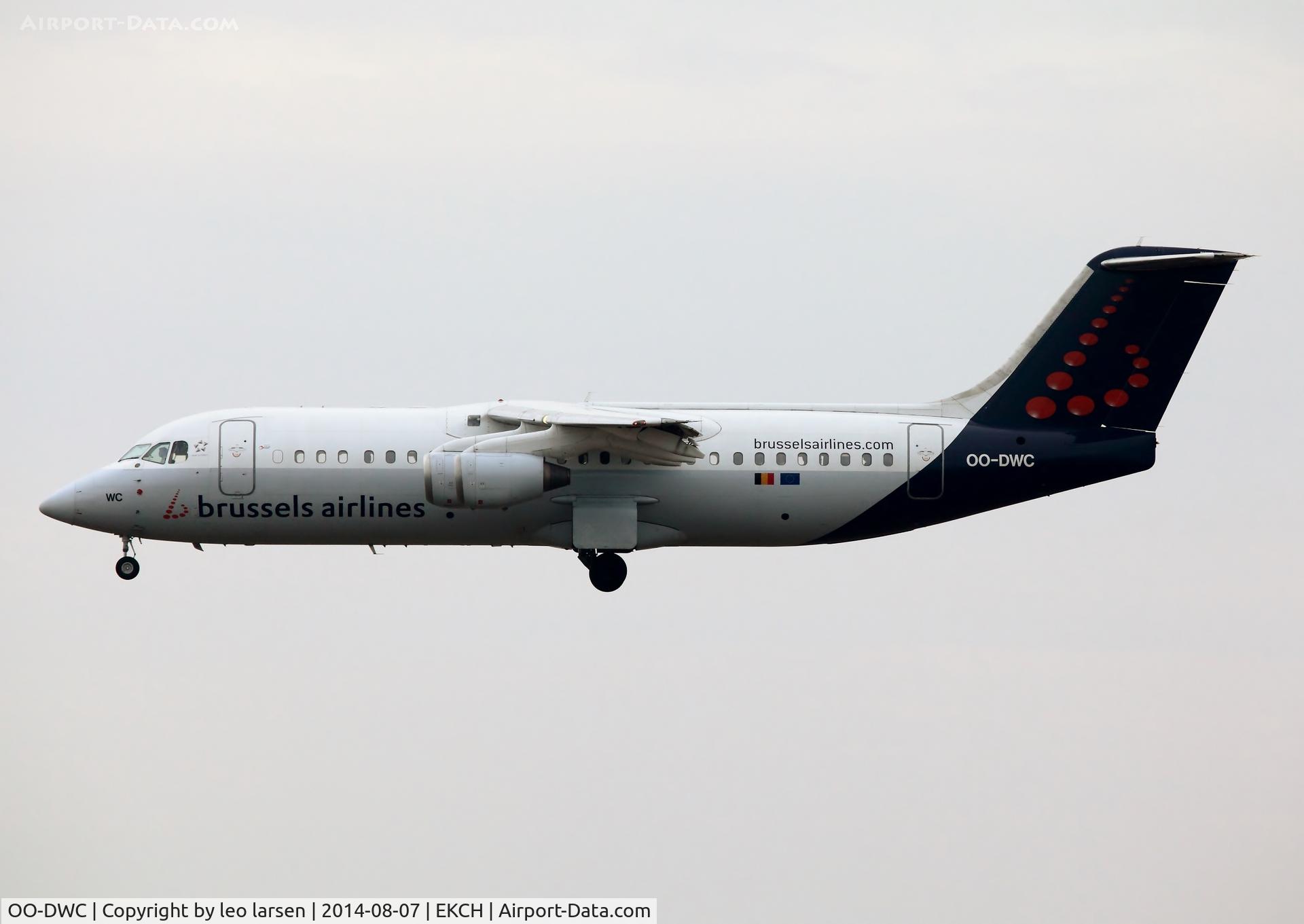 OO-DWC, 1998 British Aerospace Avro 146-RJ100 C/N E3322, Copenhagen 7.3.14