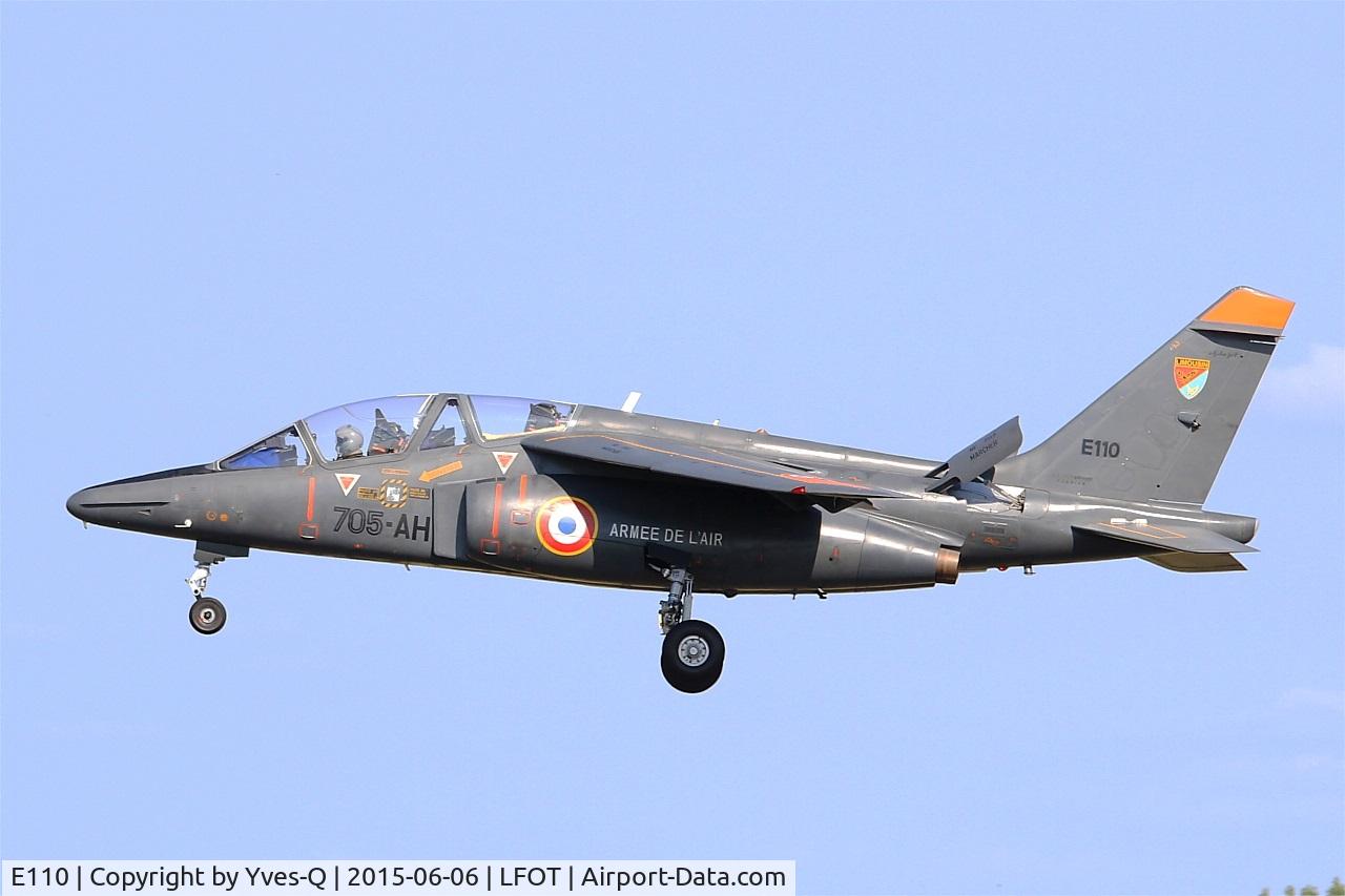 E110, Dassault-Dornier Alpha Jet E C/N E110, Dassault-Dornier Alpha Jet E, On final rwy 02, Tours Air Base 705 (LFOT-TUF) Air show 2015