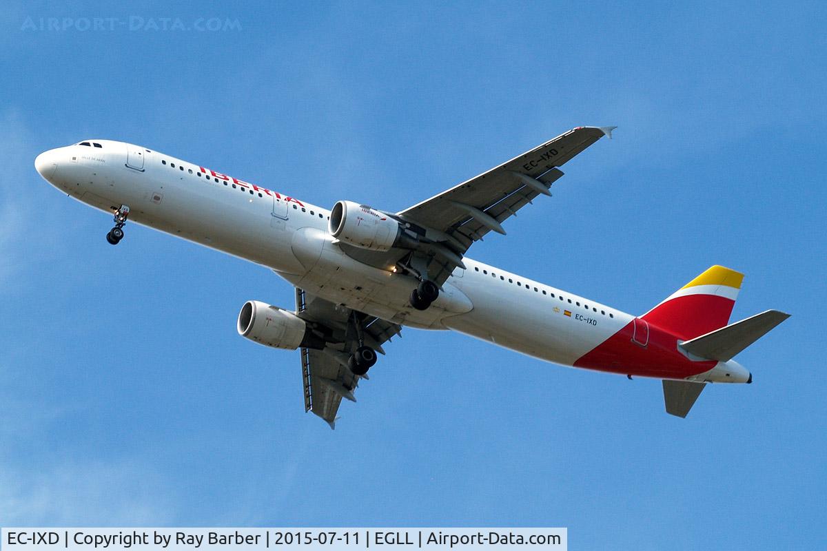 EC-IXD, 2004 Airbus A321-211 C/N 2220, Airbus A321-211 [2220] (Iberia) Home~G 11/07/2015. On approach 27R revised scheme.