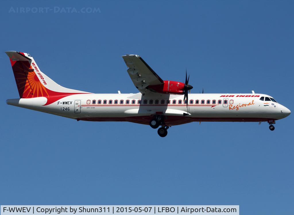 F-WWEV, 2015 ATR 72-600 C/N 1246, C/n 1246 - To be VT-AIU
