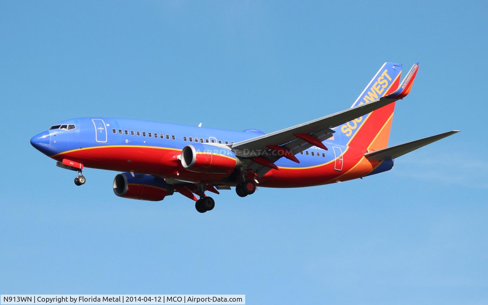 N913WN, 2008 Boeing 737-7H4 C/N 29840, Southwest