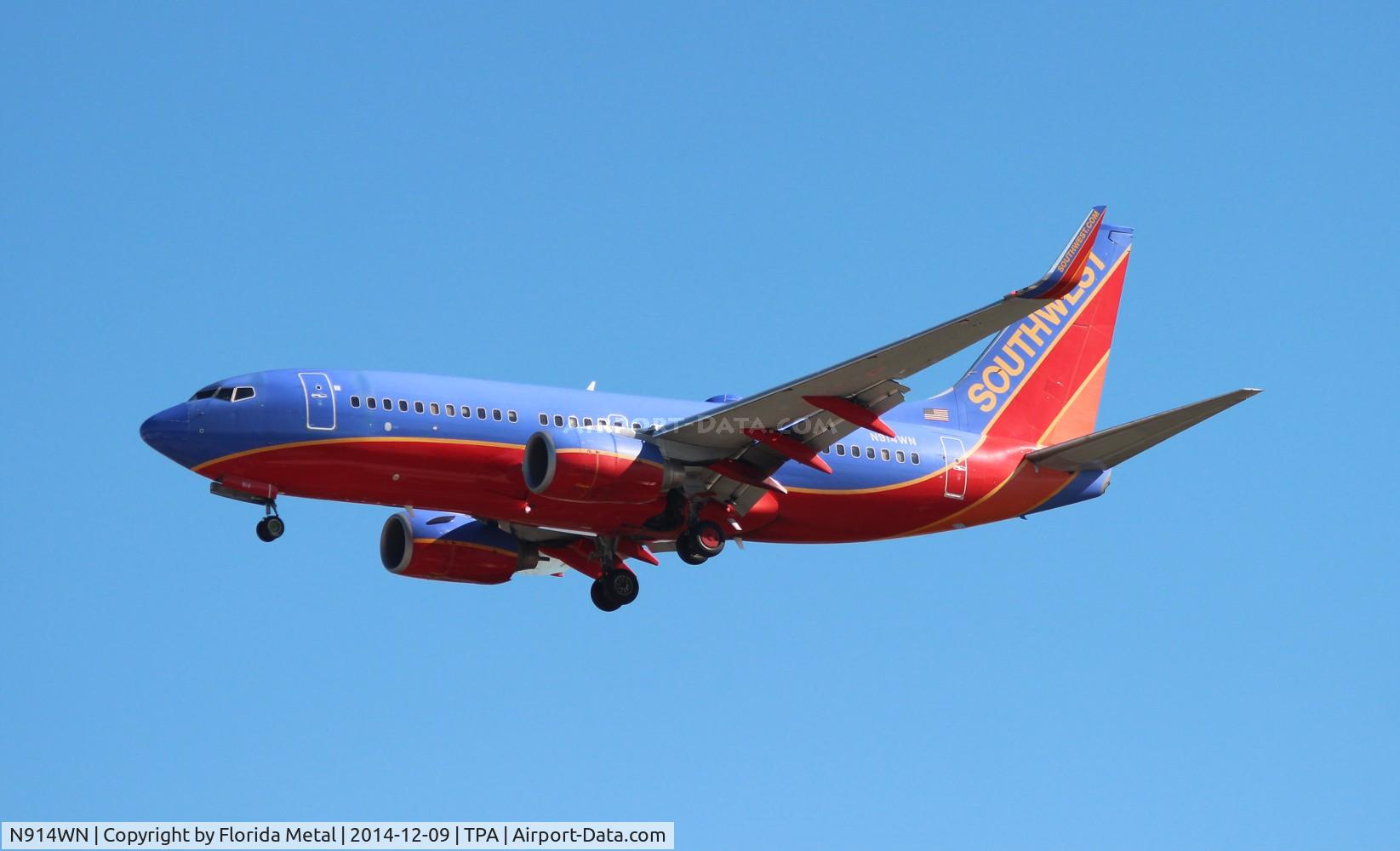 N914WN, 2008 Boeing 737-7H4 C/N 36622, Southwest