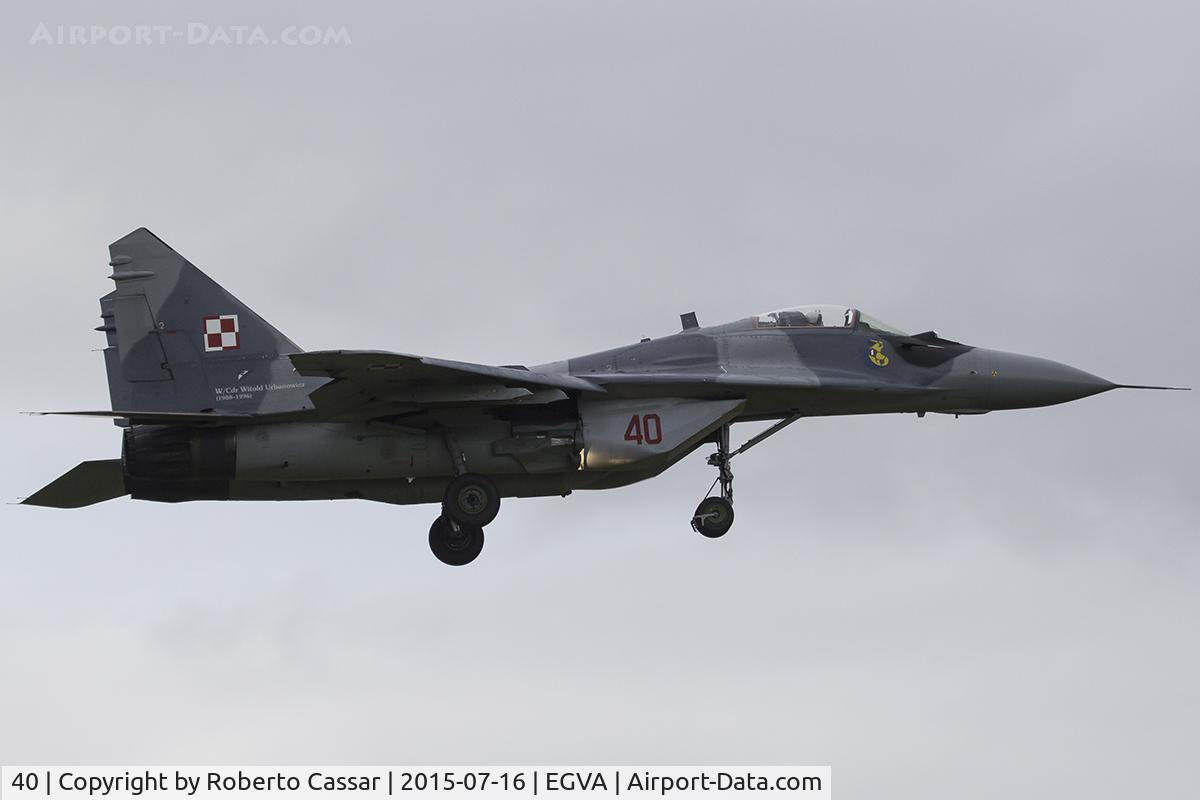 40, Mikoyan-Gurevich MiG-29A C/N 2960532040, Fairford