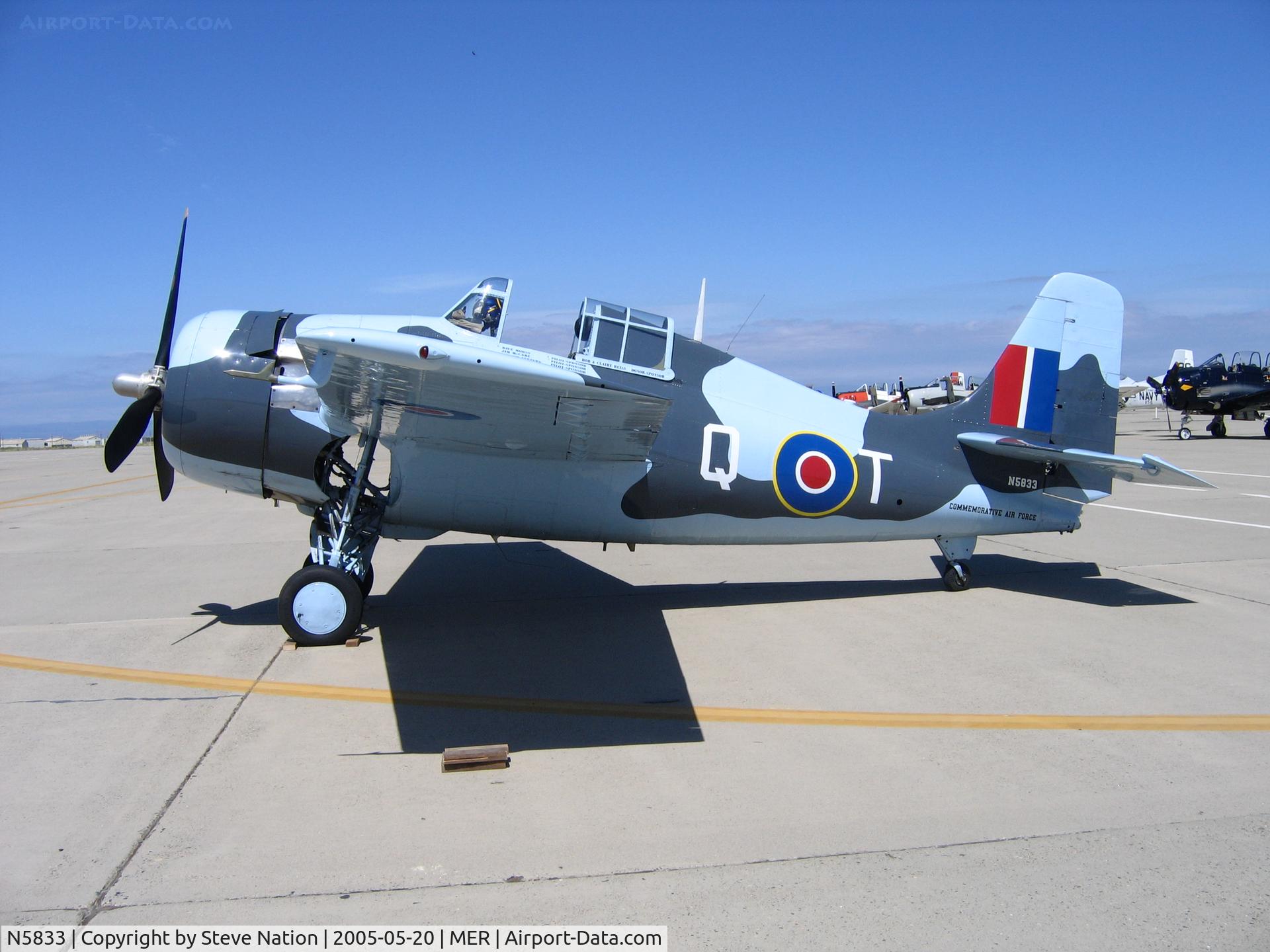 N5833, 1945 General Motors (Grumman) FM-2 Wildcat C/N 5833, Commemorative AF FM-2 painted in Royal Navy colors (