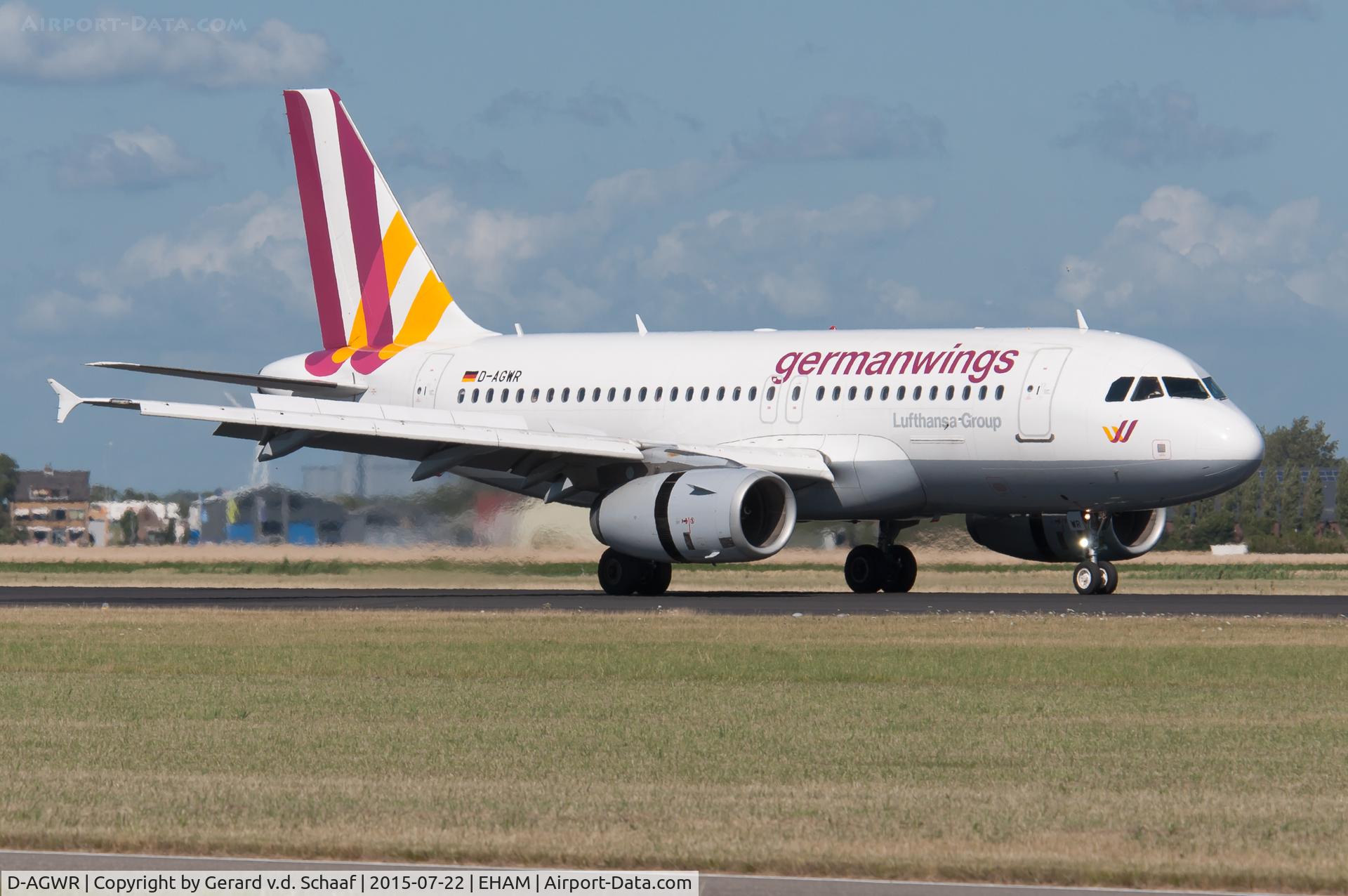 D-AGWR, 2010 Airbus A319-132 C/N 4285, Schiphol, July 2015