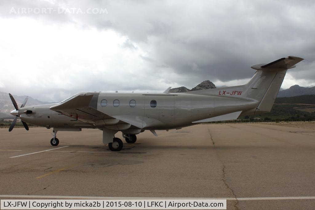 LX-JFW, 2014 Pilatus PC-12/47E C/N 1473, Parked