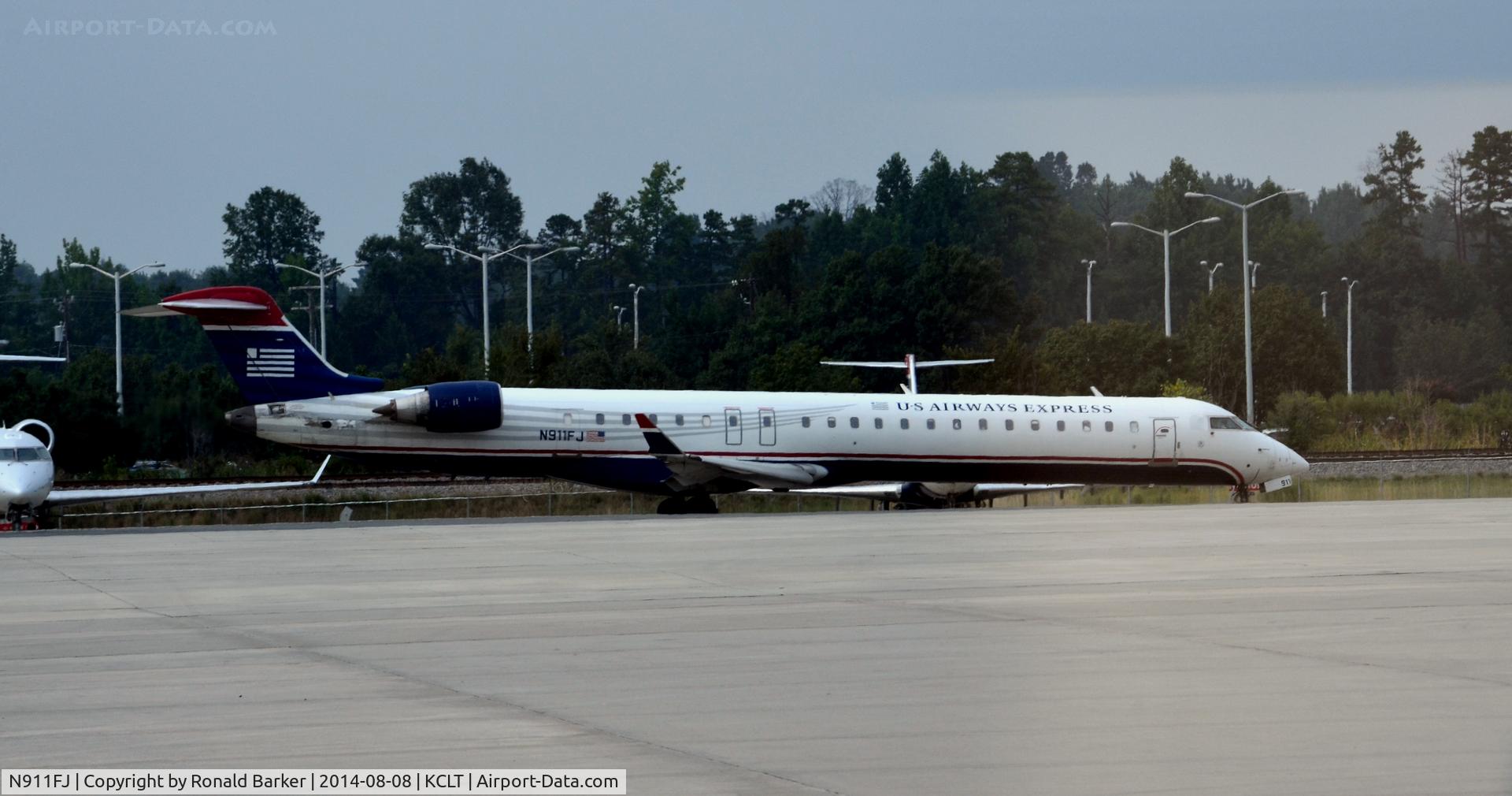 N911FJ, 2003 Bombardier CRJ-900ER (CL-600-2D24) C/N 15011, Taxi CLT
