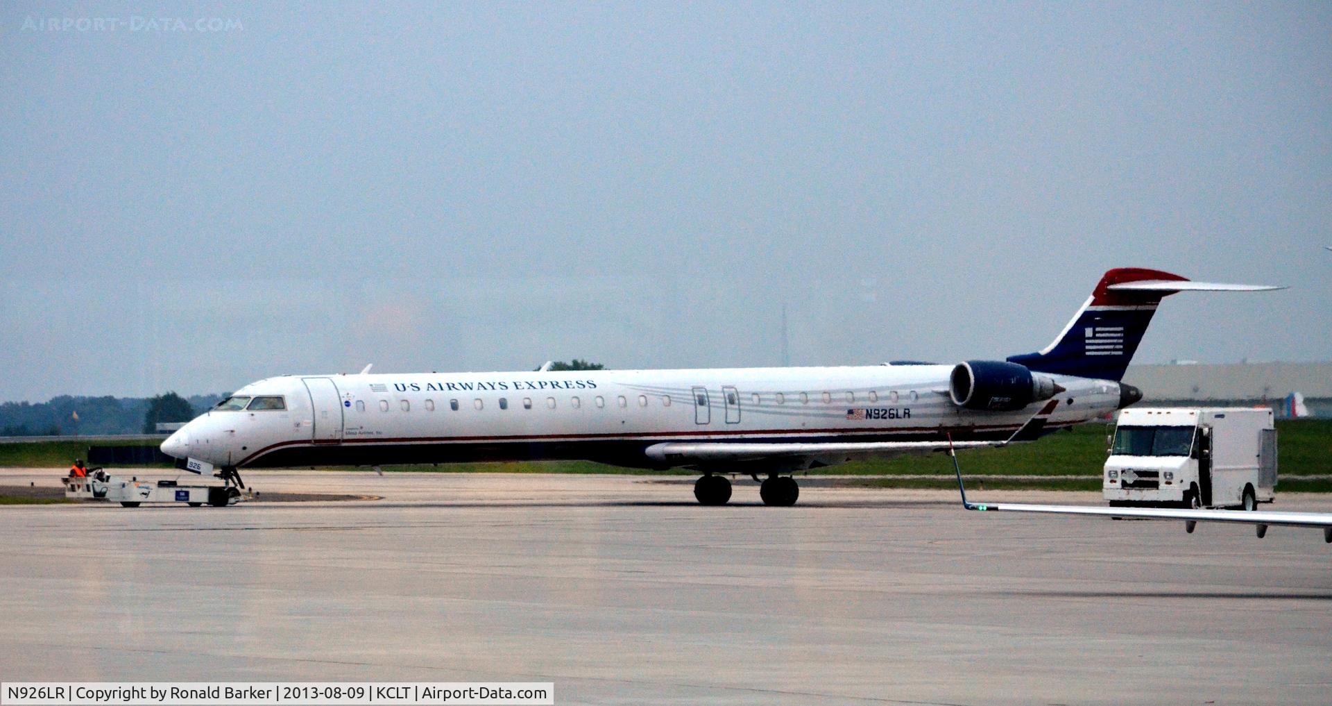 N926LR, 2004 Bombardier CRJ-900ER (CL-600-2D24) C/N 15026, Towed CLT