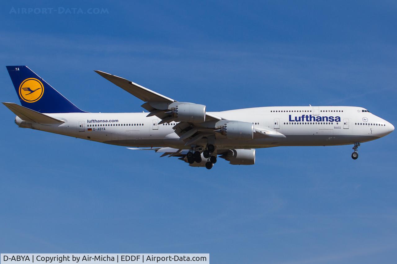 D-ABYA, 2012 Boeing 747-830 C/N 37827, Lufthansa