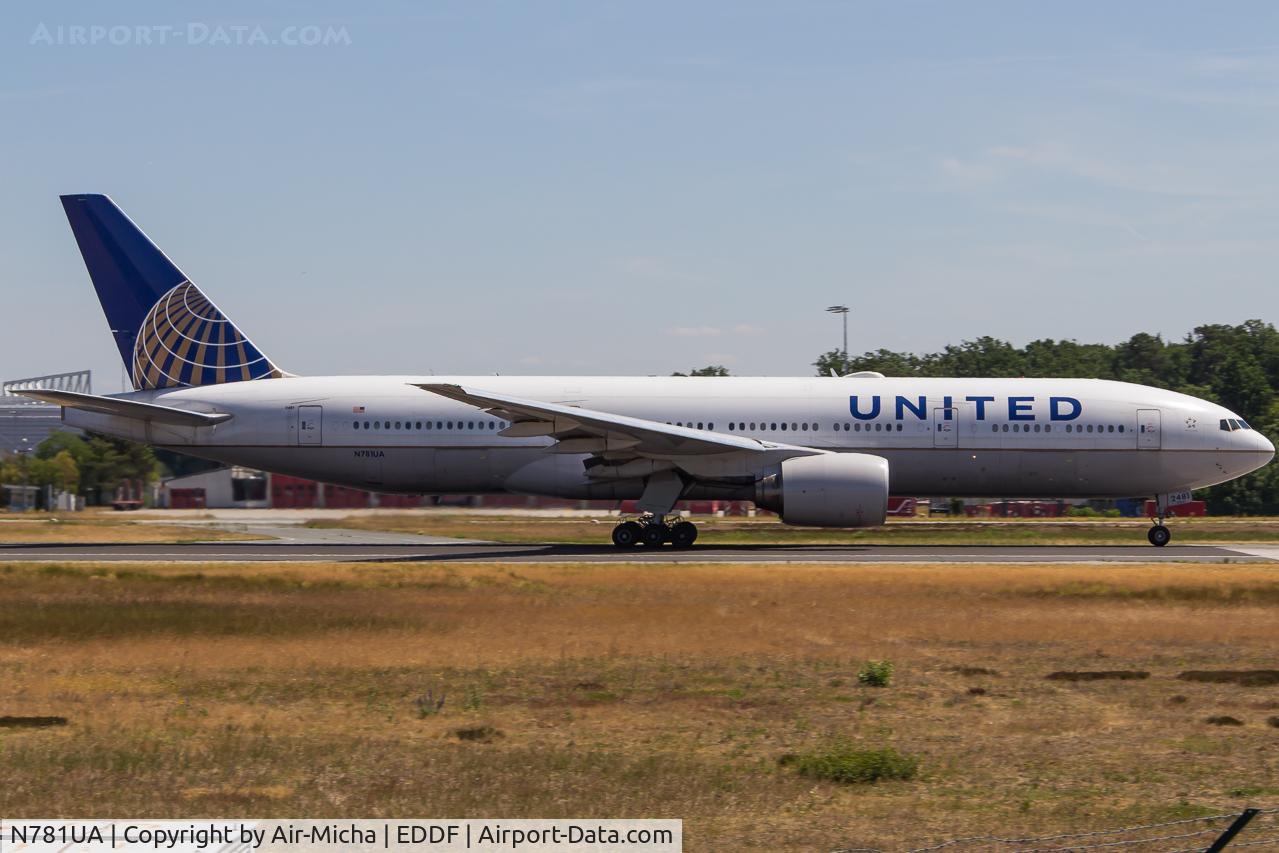 N781UA, 1996 Boeing 777-222 C/N 26945, United Airlines