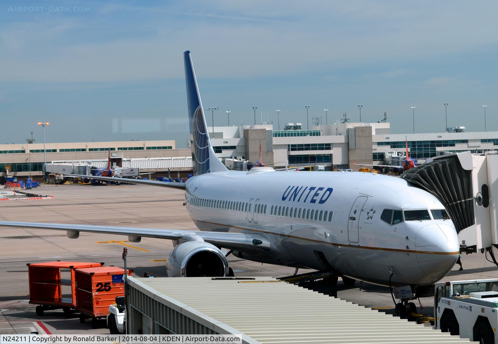 N24211, 1998 Boeing 737-824 C/N 28771, Gate B25 Denver
