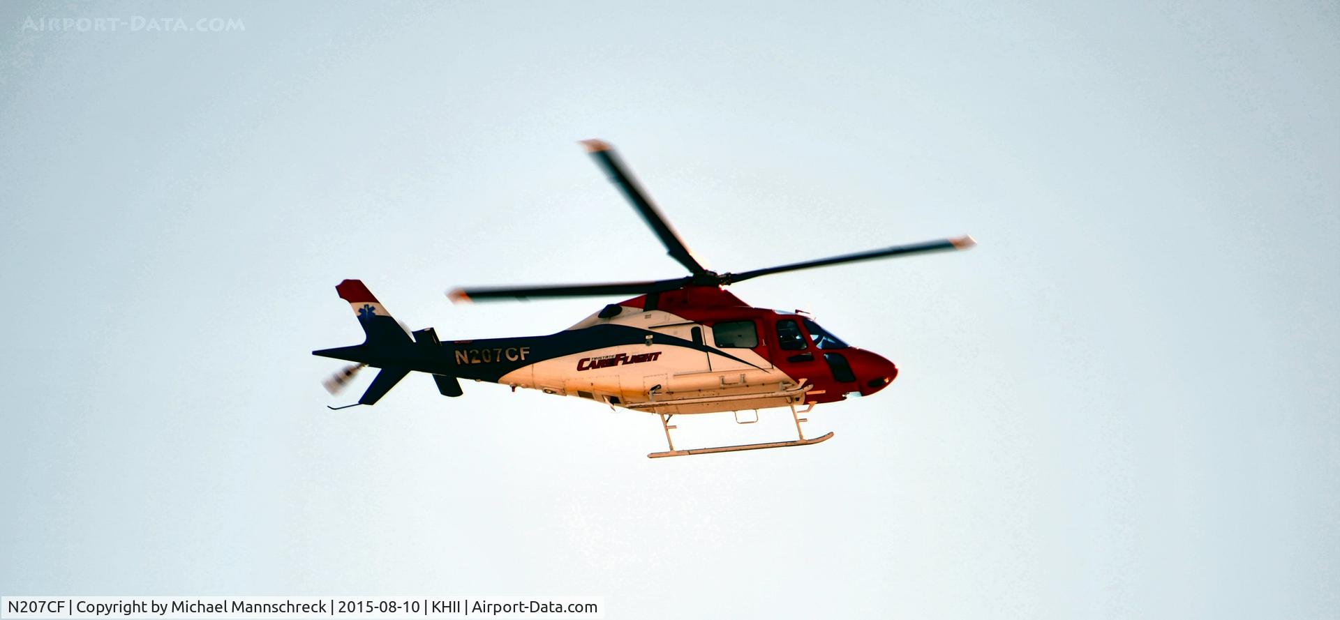 N207CF, 2000 Agusta A-119 C/N 14006, Flying past my house heading to the airfield