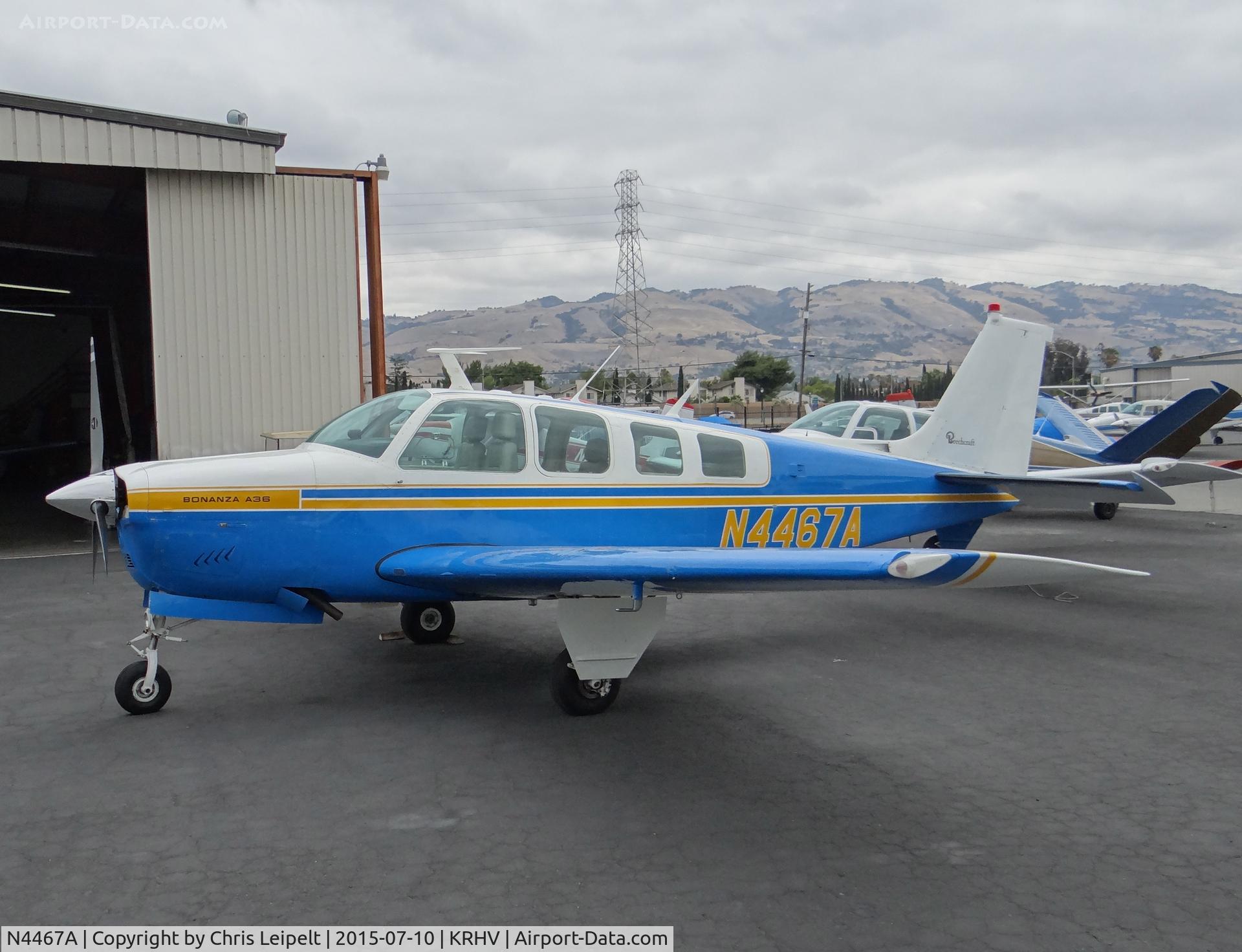 N4467A, 1970 Beech A36 Bonanza 36 C/N E-212, A locally based 1970 Beechcraft A36 Bonanza for sale with Lafferty Aircraft Sales at Reid Hillview Airport, CA.