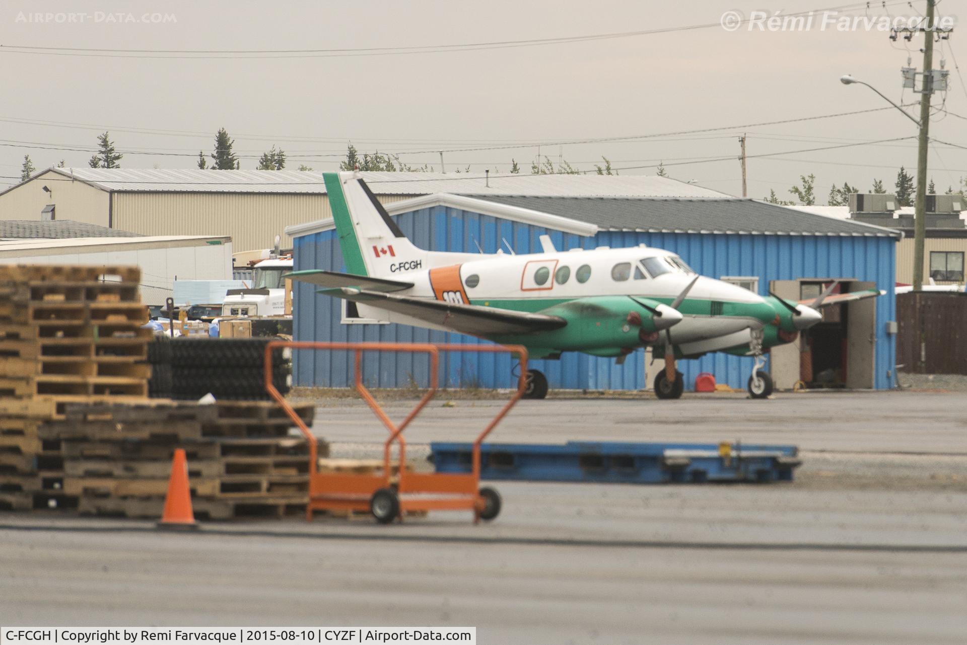 C-FCGH, 1967 Beech 65-A90 C/N LJ-203, Parked next to C-FCGE on this day, in new livery since last posted here.