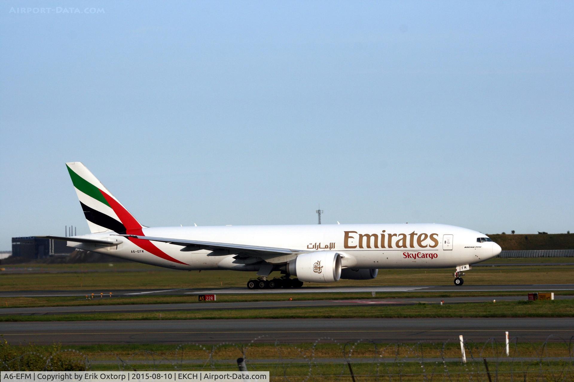 A6-EFM, 2013 Boeing 777-F1H C/N 42231, A&-EFM taking off rw 22R