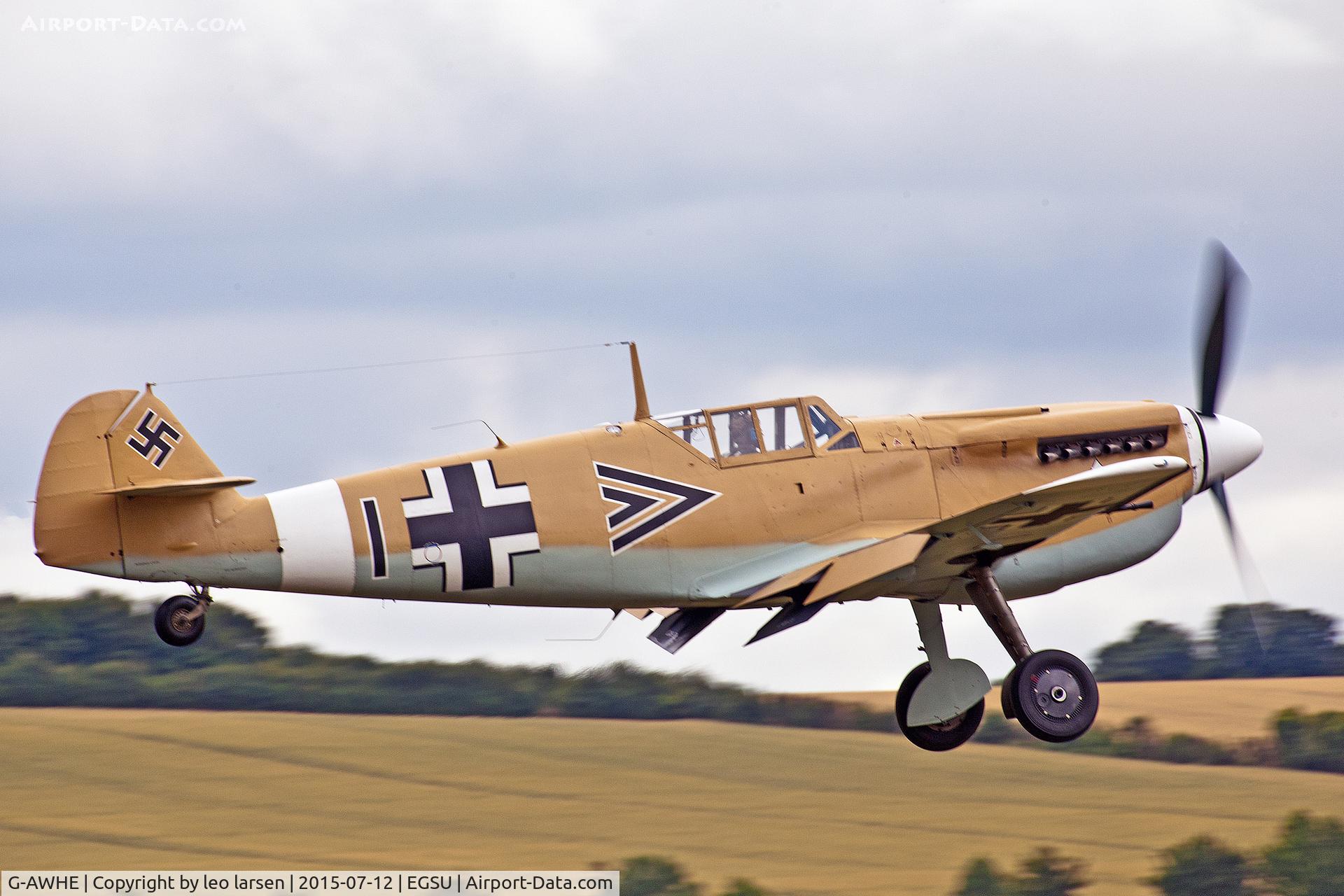 G-AWHE, Hispano HA-1112-M1L Buchon C/N 64, Duxford 12.7.15